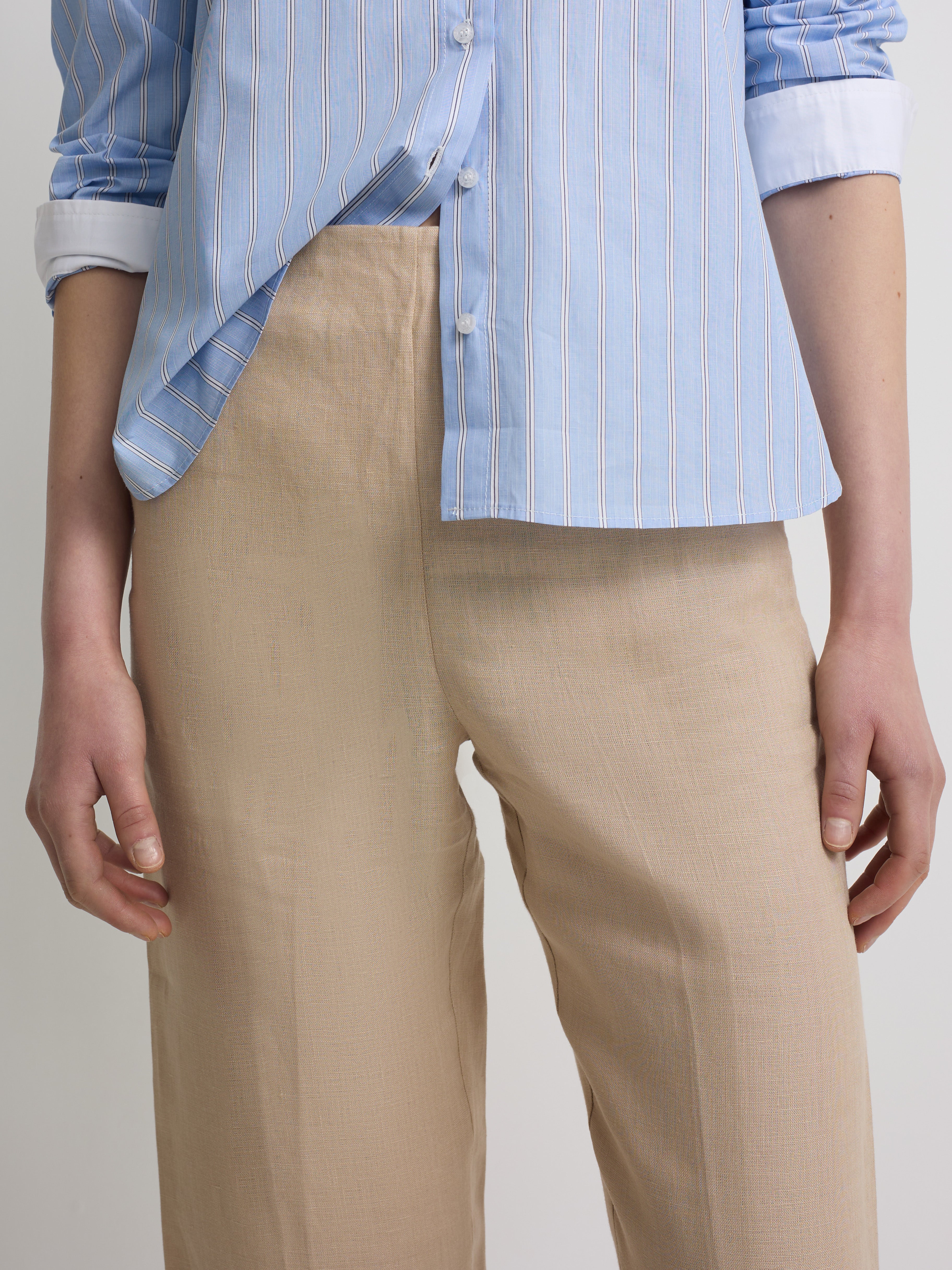 Pantalon lino beige