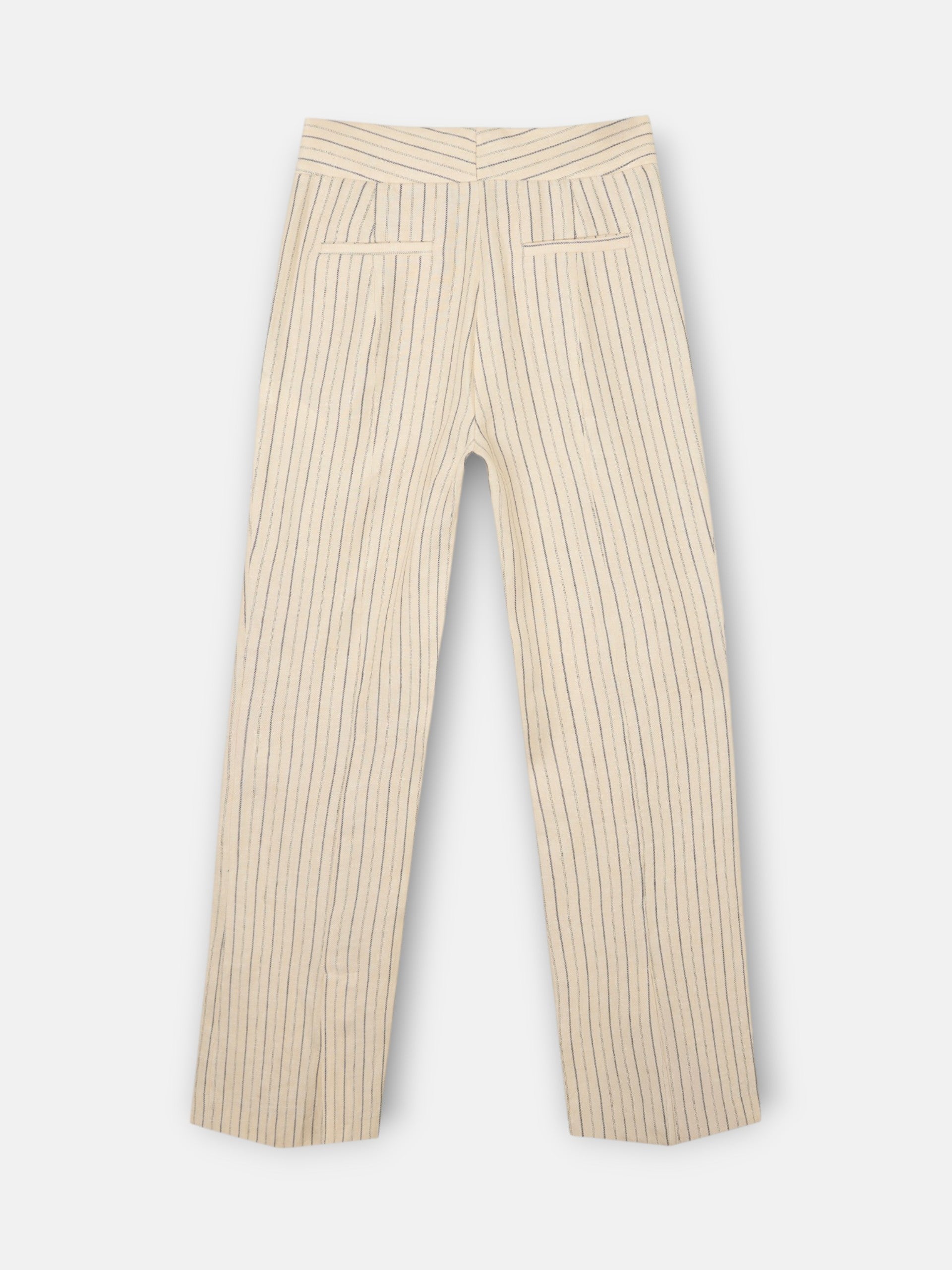 Pantalon crudo rayas azules