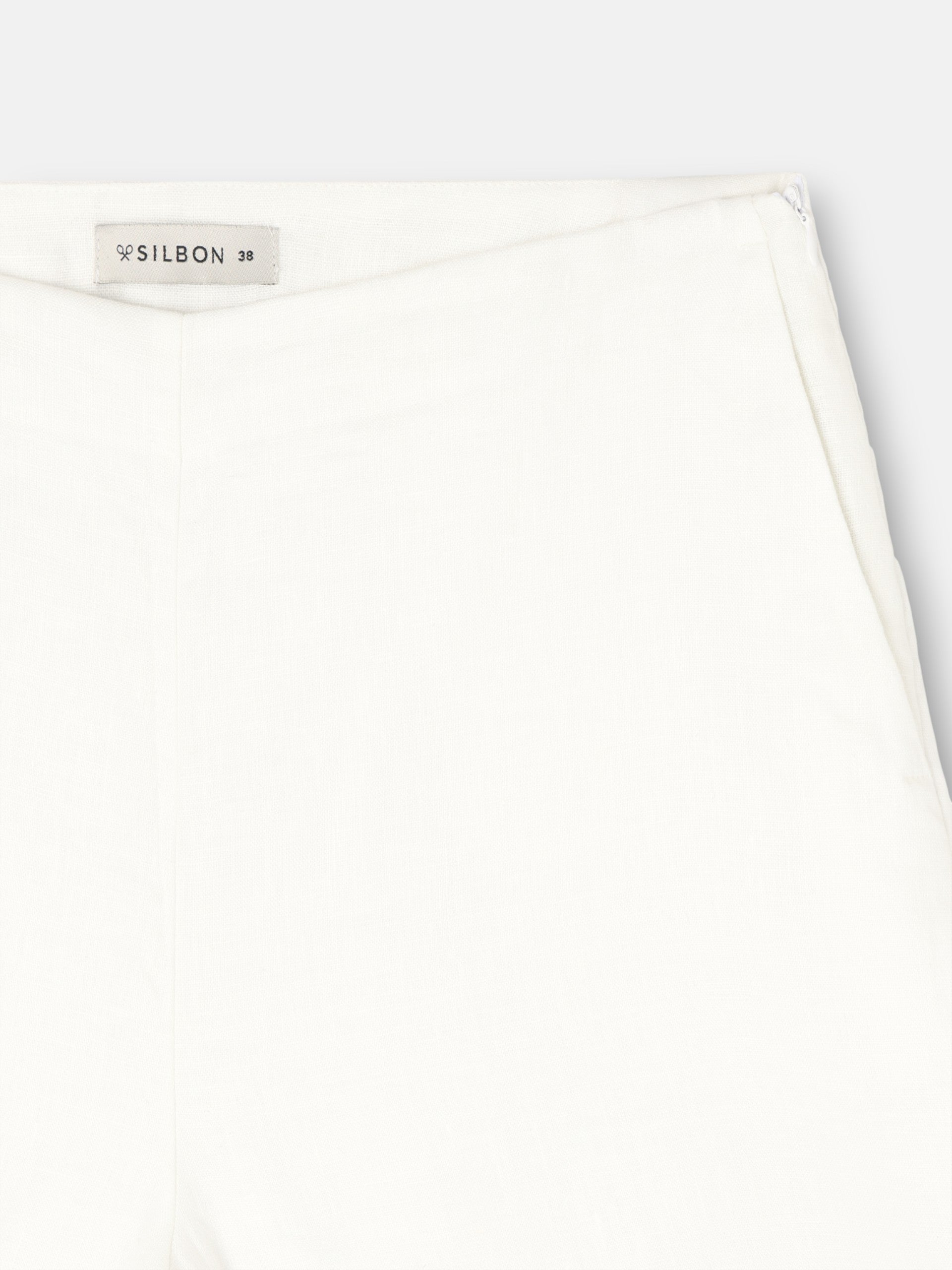 White floral print trousers