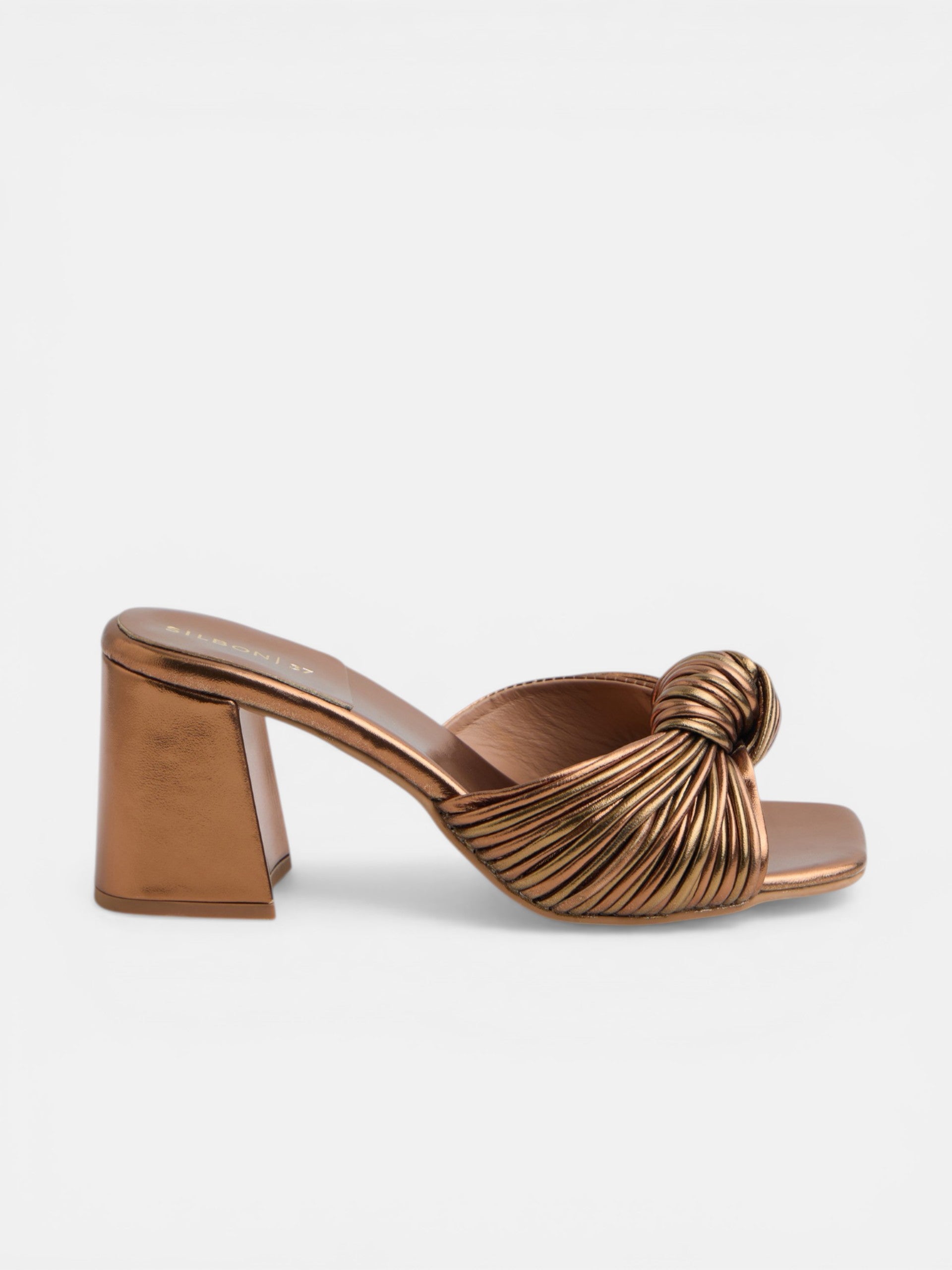 Copper rope heeled sandal