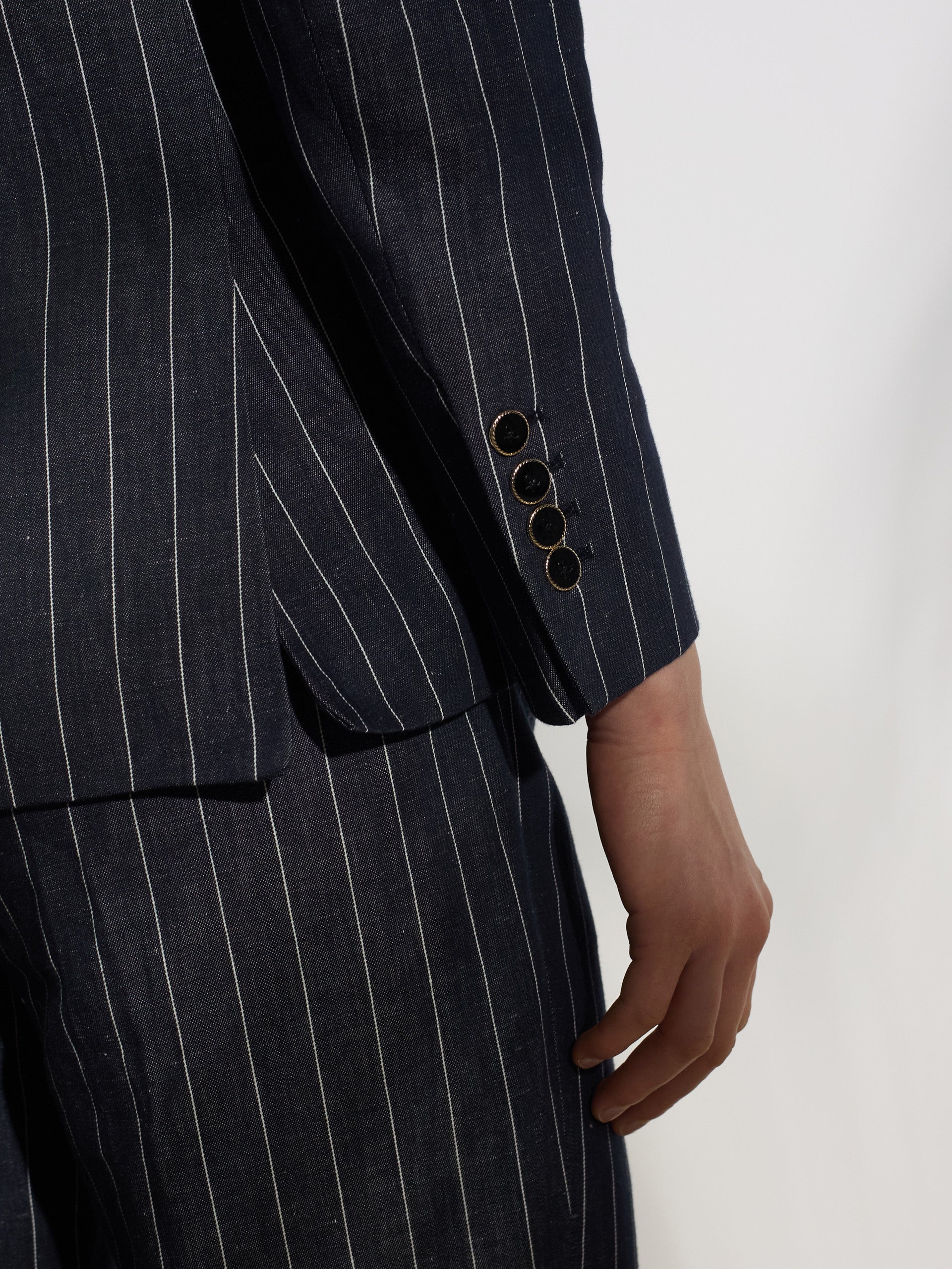 Unique grey pinstripe blazer