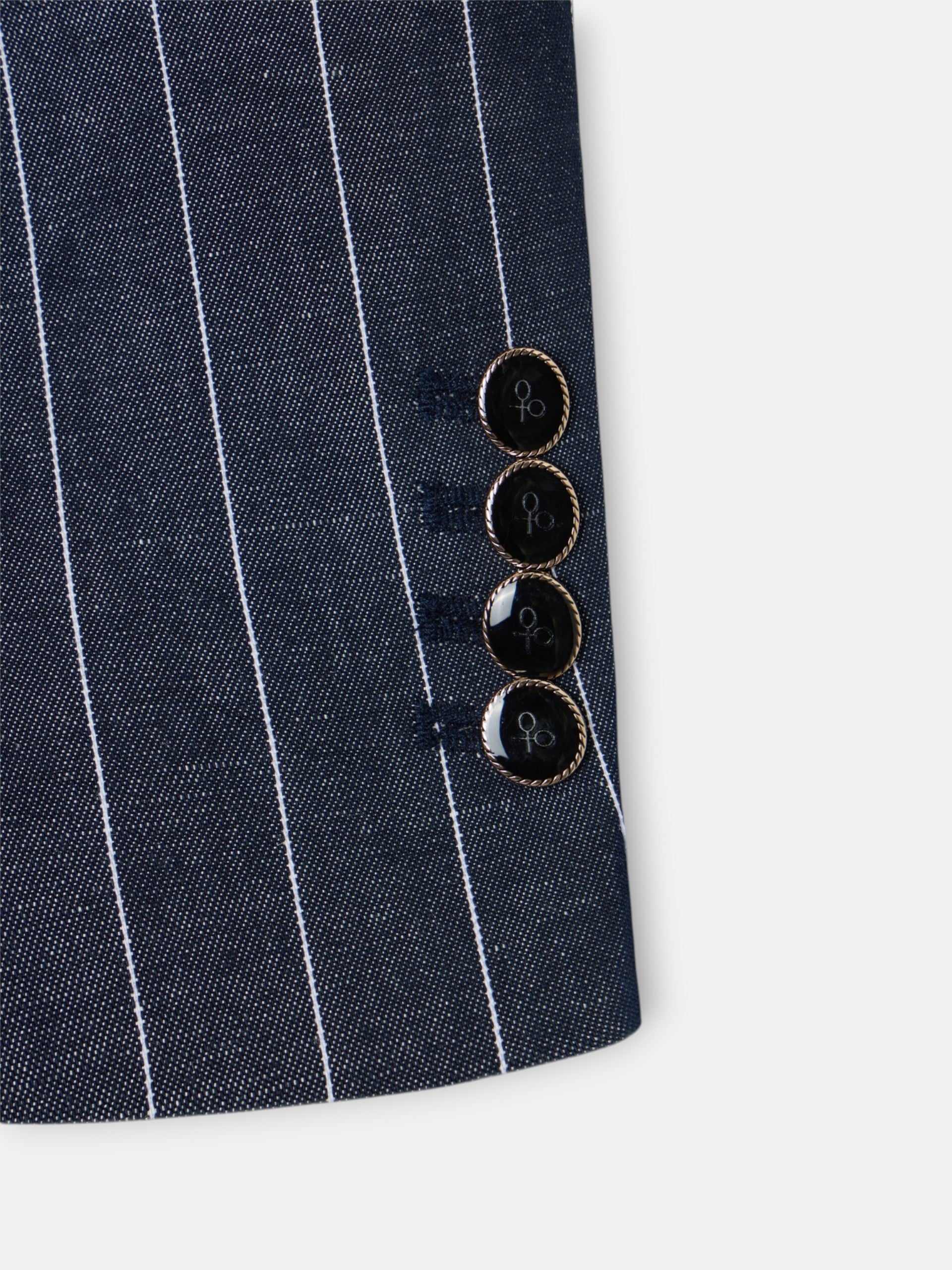 Unique grey pinstripe blazer