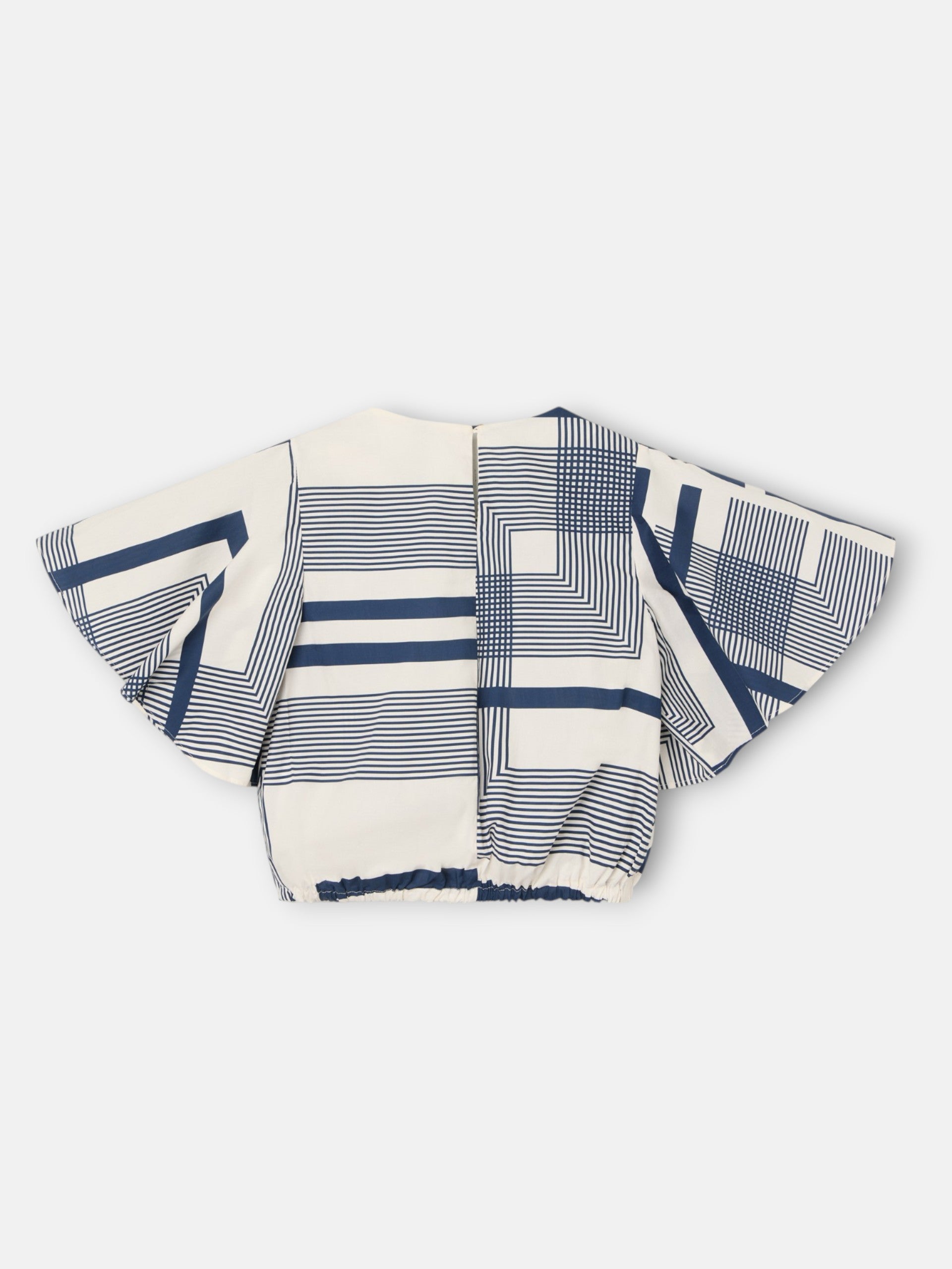 Unique blue print blouse