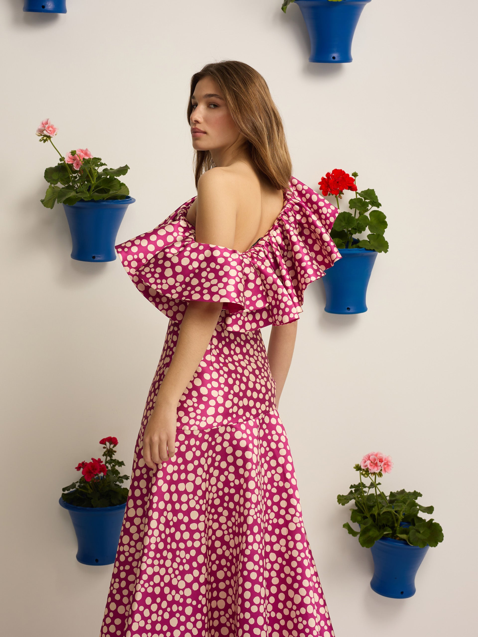 Top event collection estampado morado