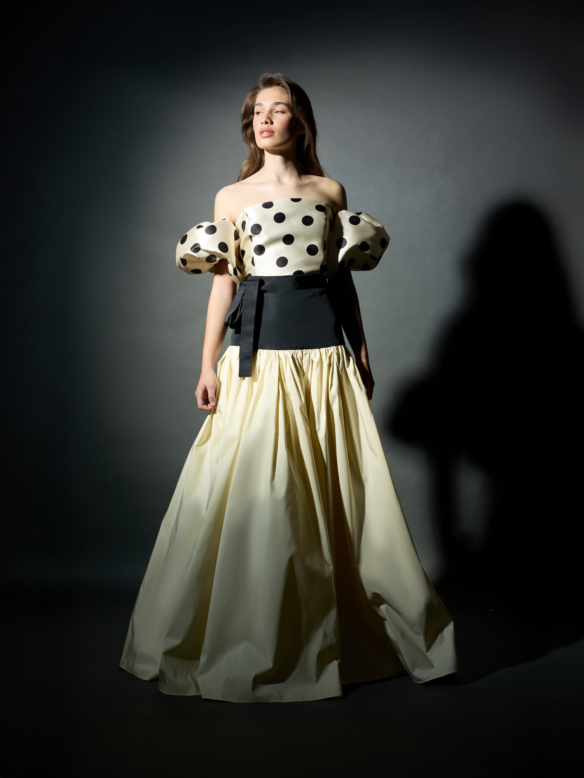 Top CaprilexSilbon mikado vanilla and black