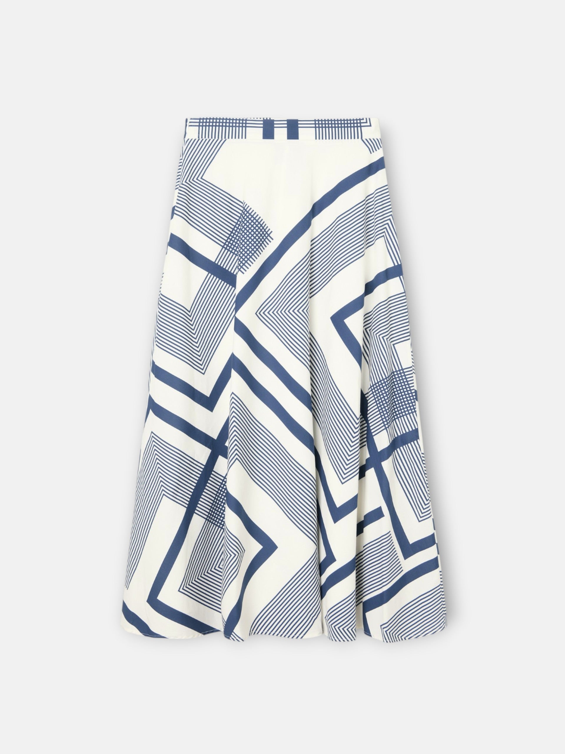 Jupe midi unique imprimé bleu