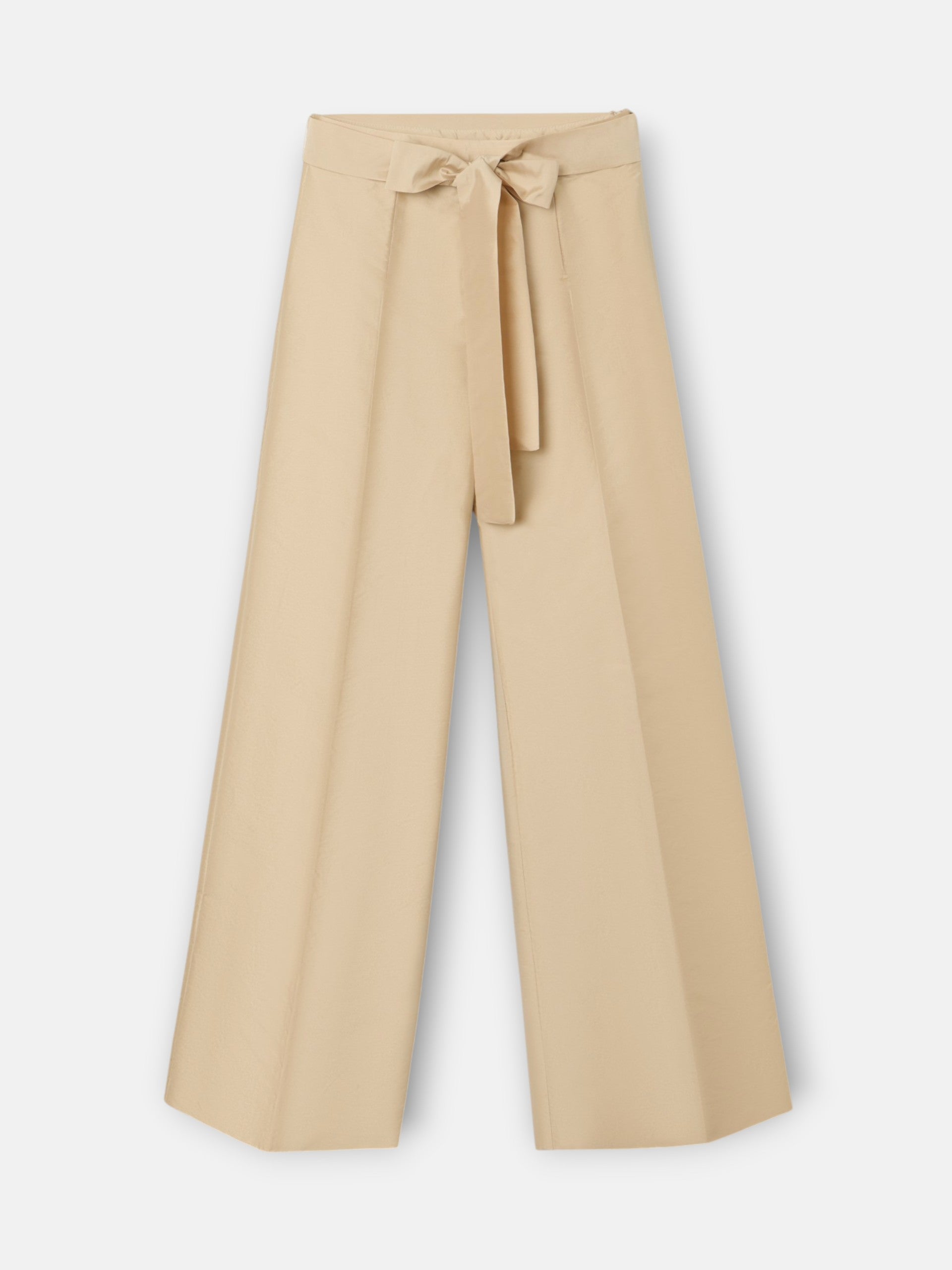 Pantalon collection événement taffetas beige