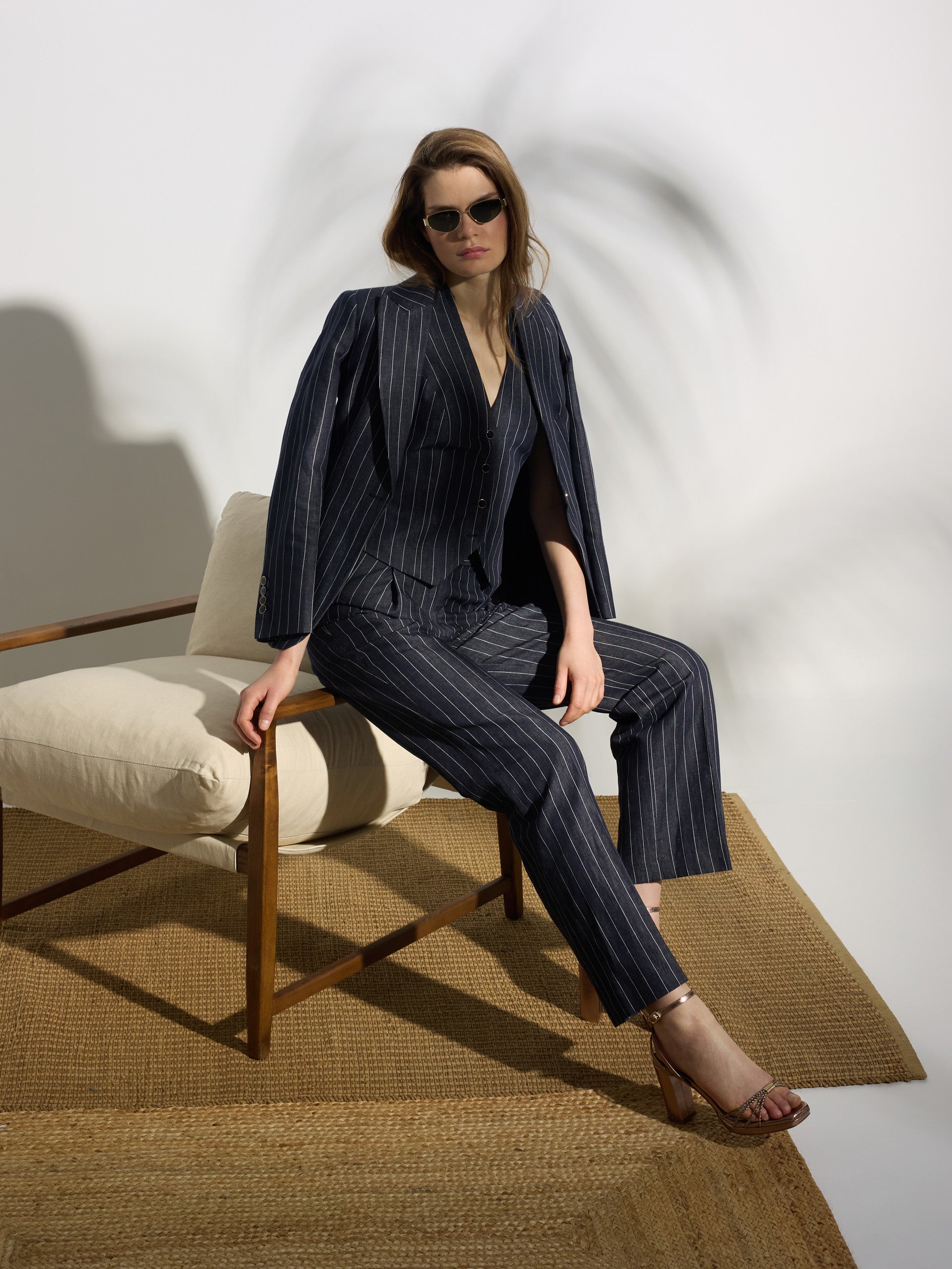 Pantalon unique raya diplomatica gris