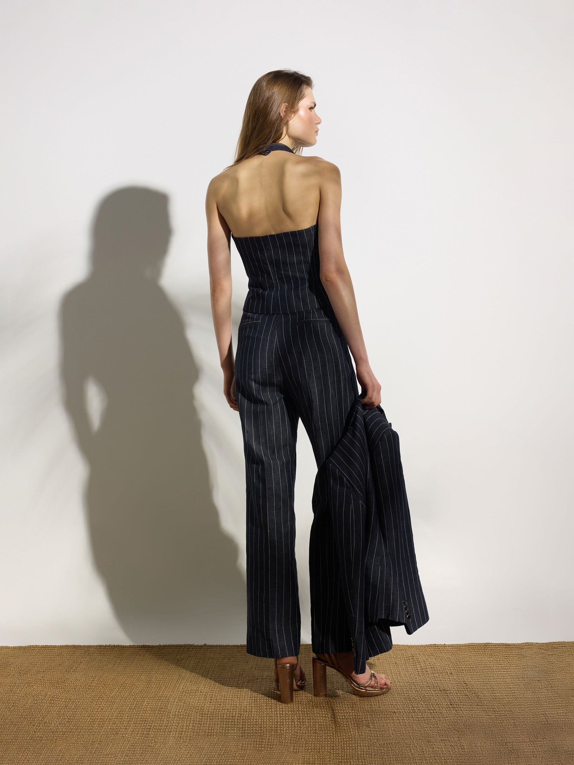 Pantalon unique raya diplomatica gris