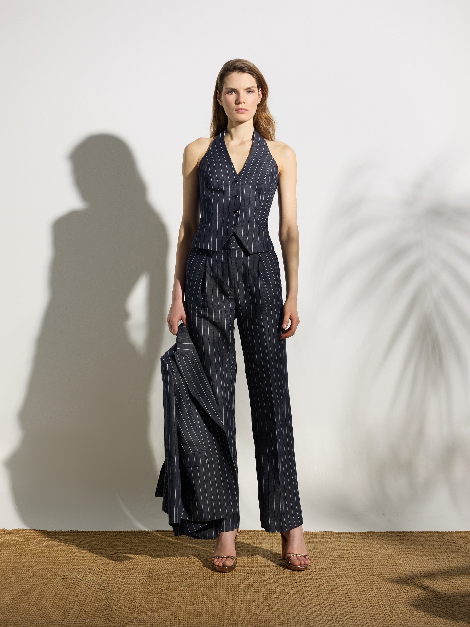 Pantalon unique raya diplomatica gris
