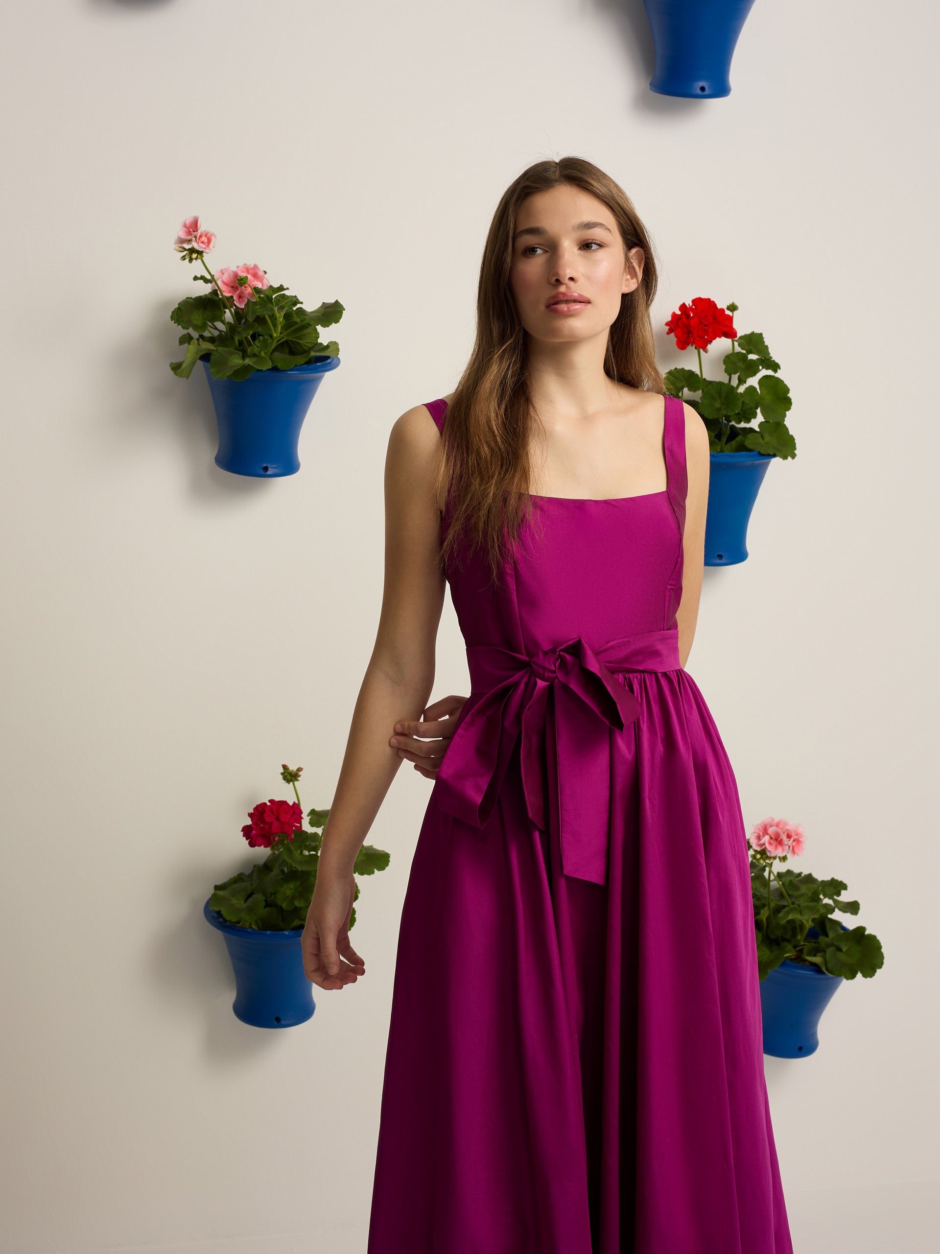 Vestido event collection tafeta morado