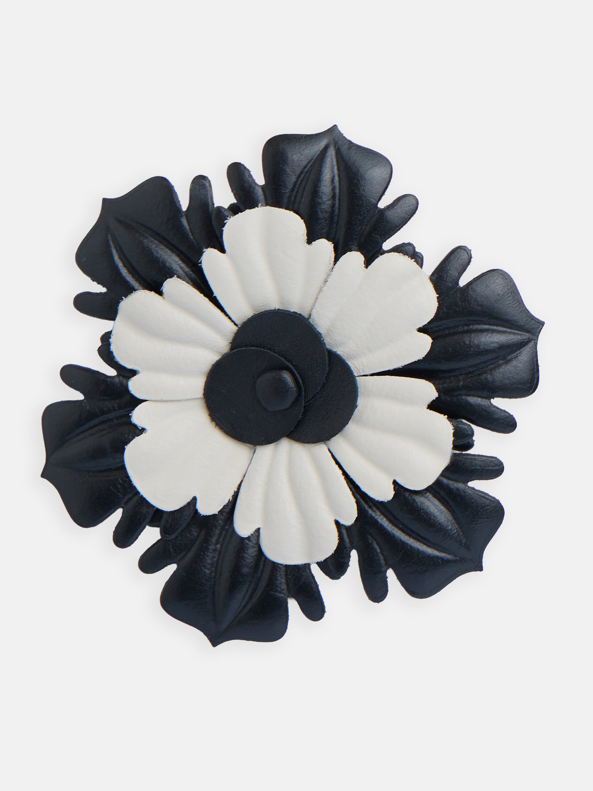 Bicolor napa flower evening earrings