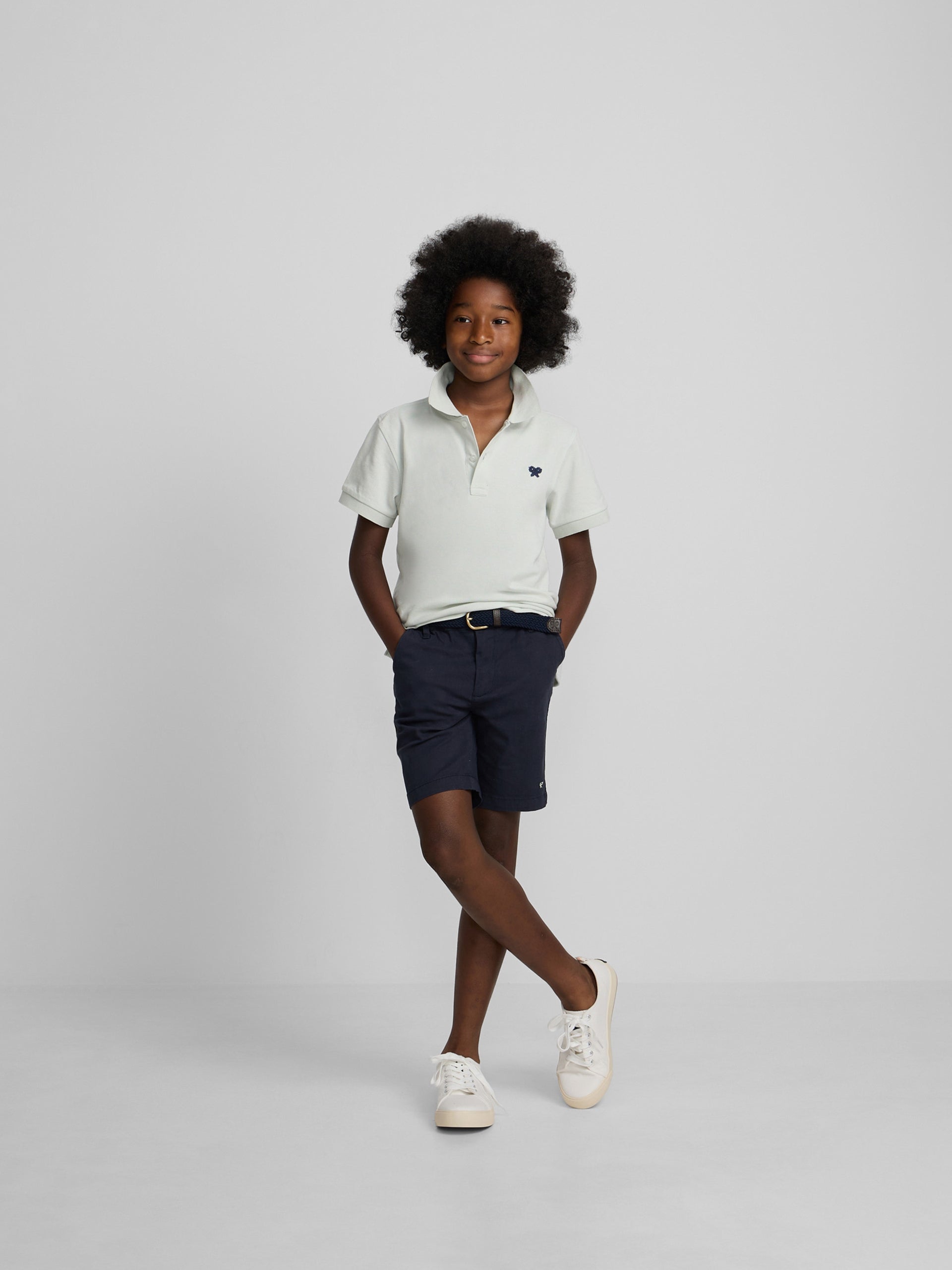 Bermuda enfant sport bleu marine