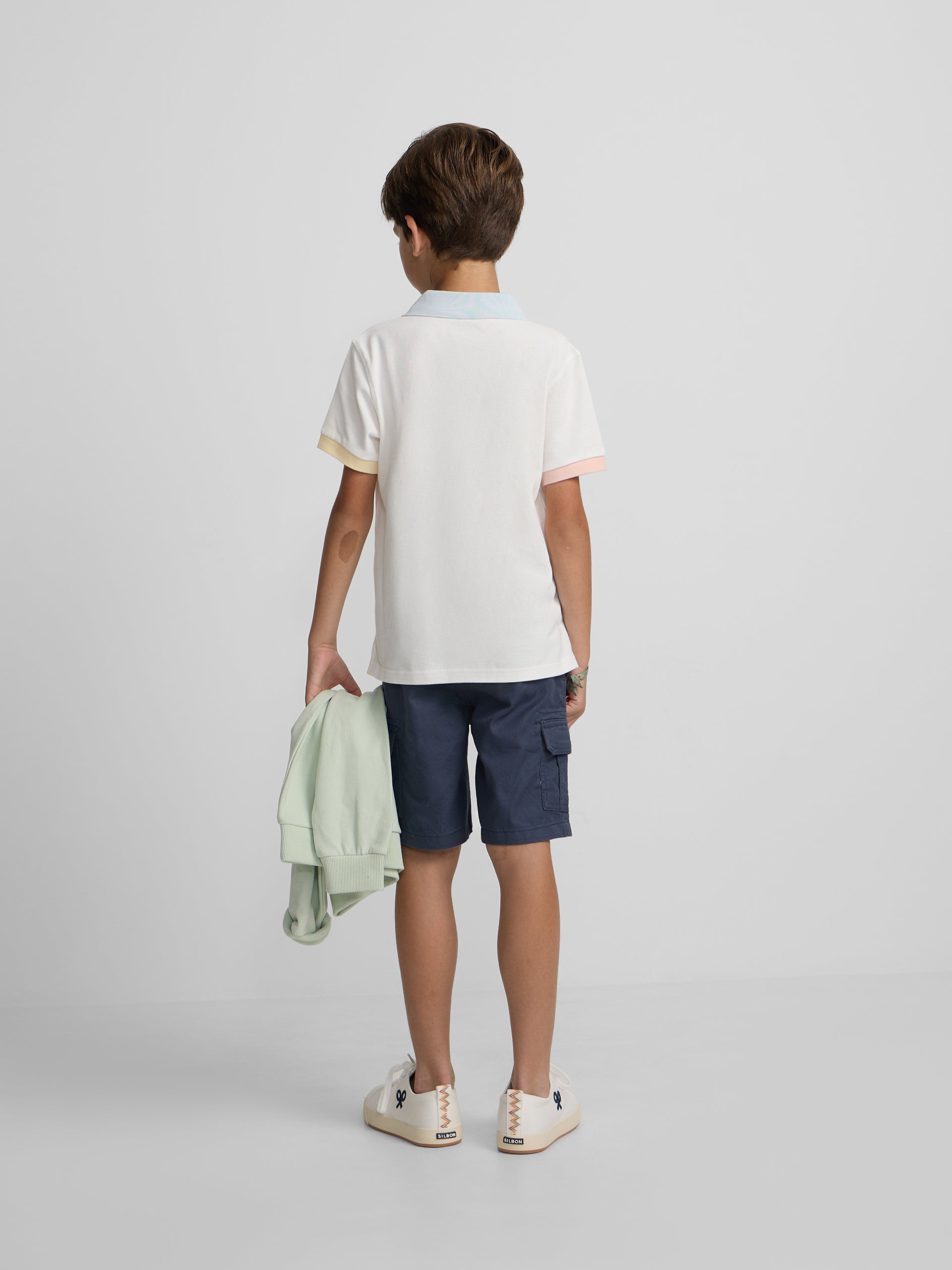 Bermuda kids cargo azul indigo