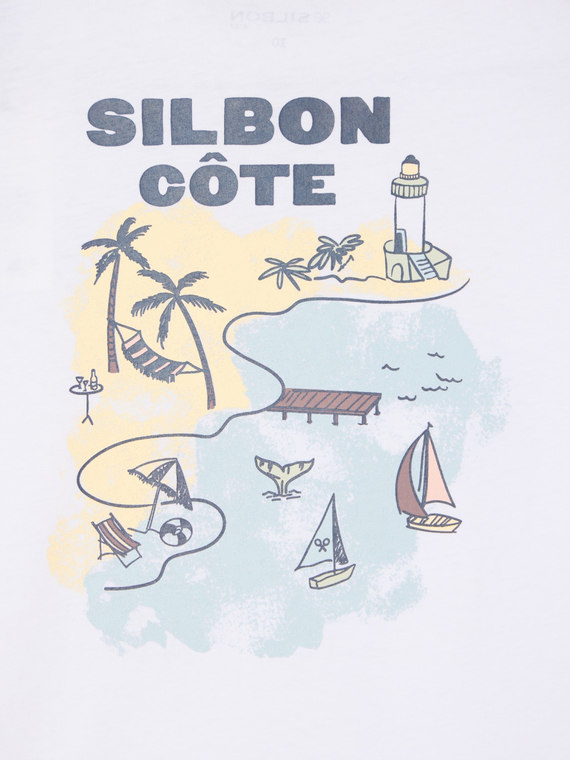 T-shirt enfant col blanc