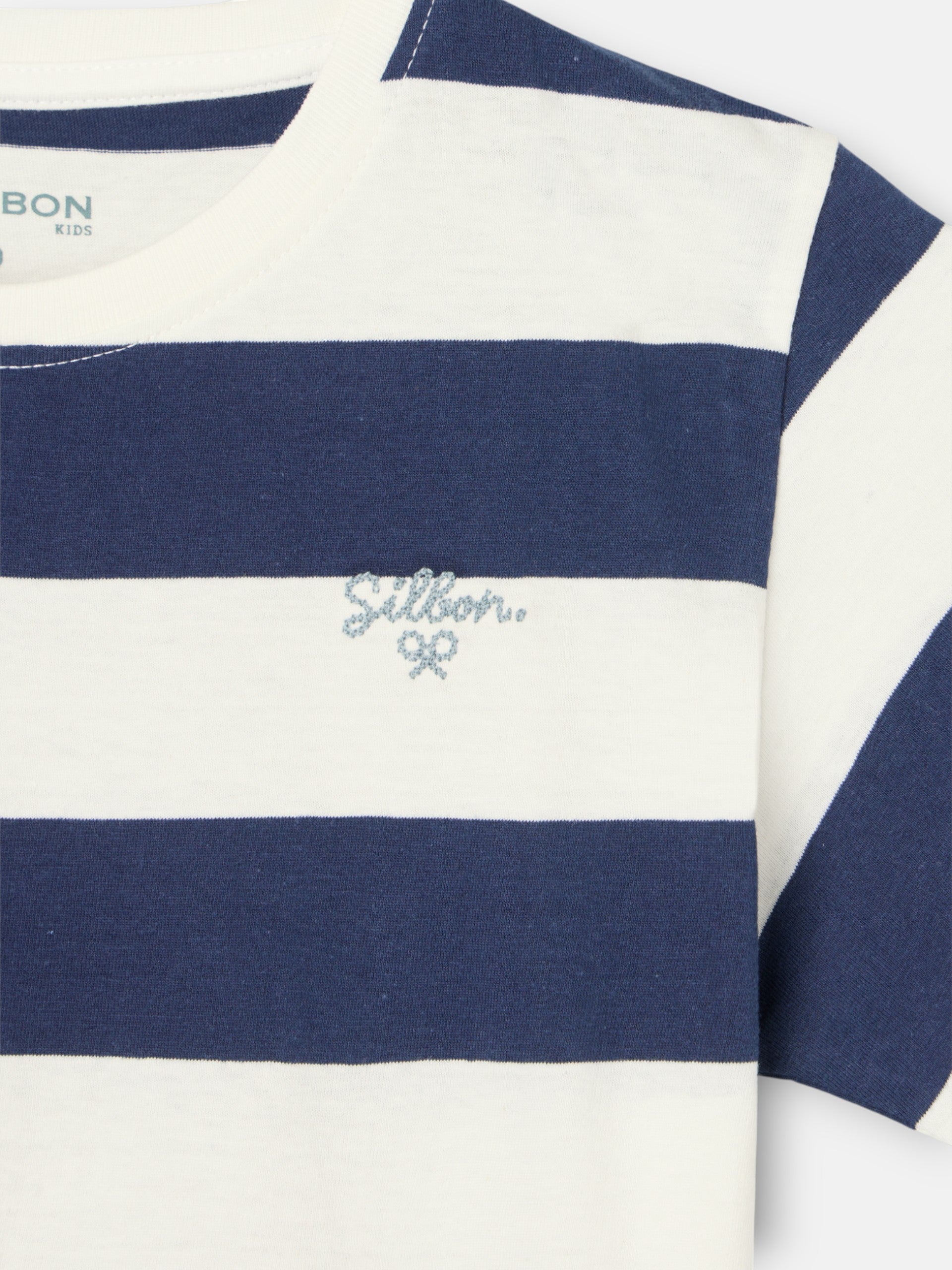 Camiseta kids raya vintage azul