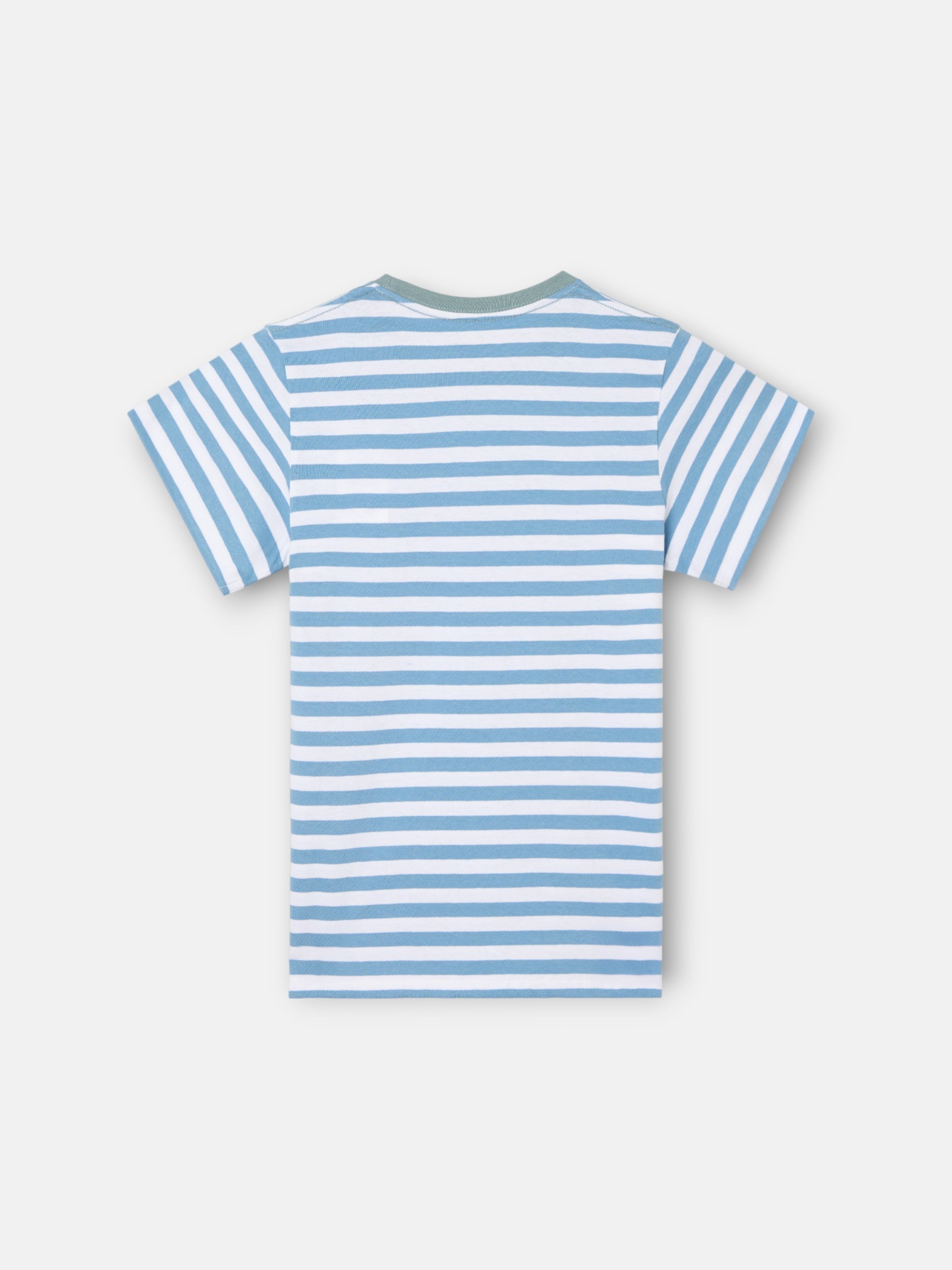 Camiseta kids ribete rayas finas azul