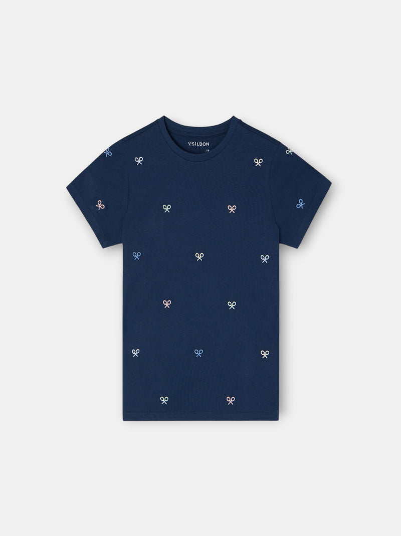 Camisola kids multiraquete cores azul-marinho
