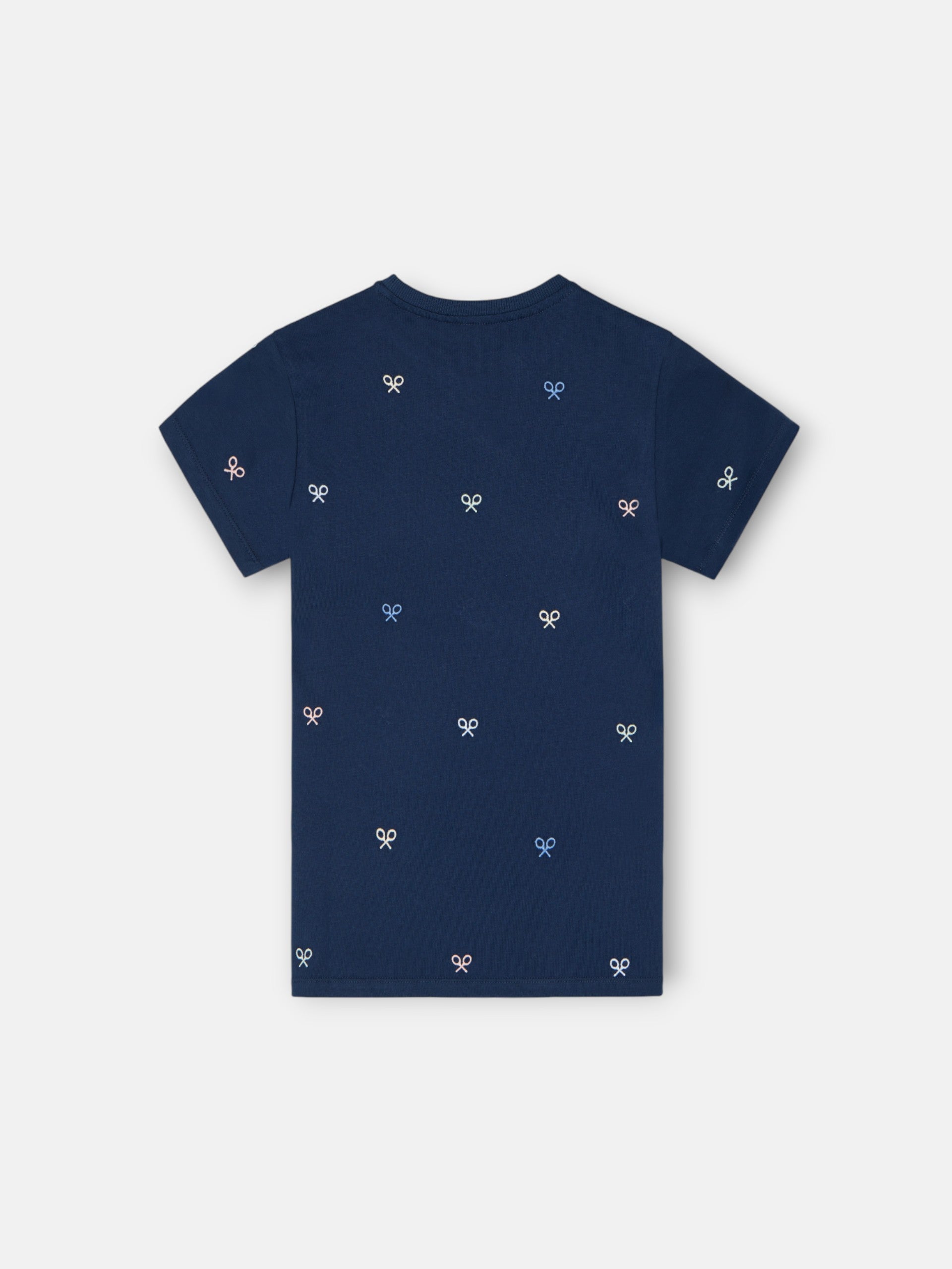 Kids multiracket t-shirt in navy blue colors