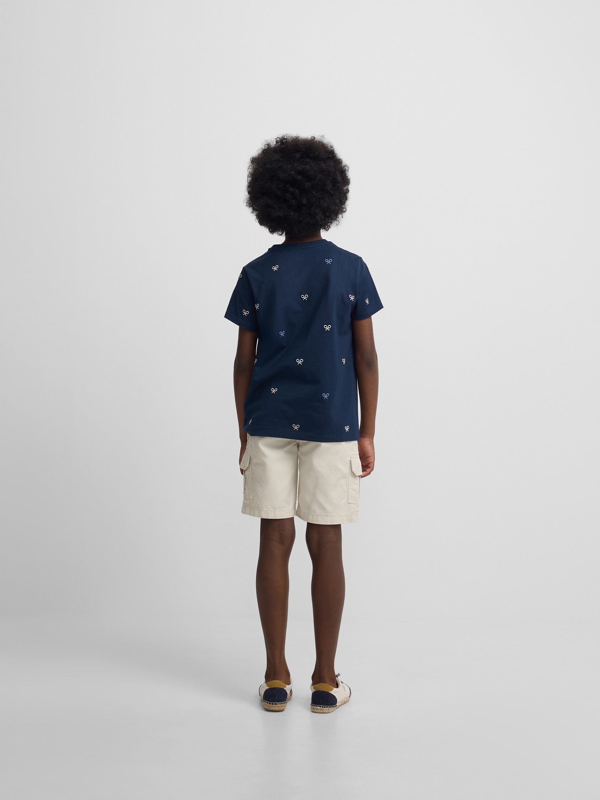 Kids multiracket t-shirt in navy blue colors