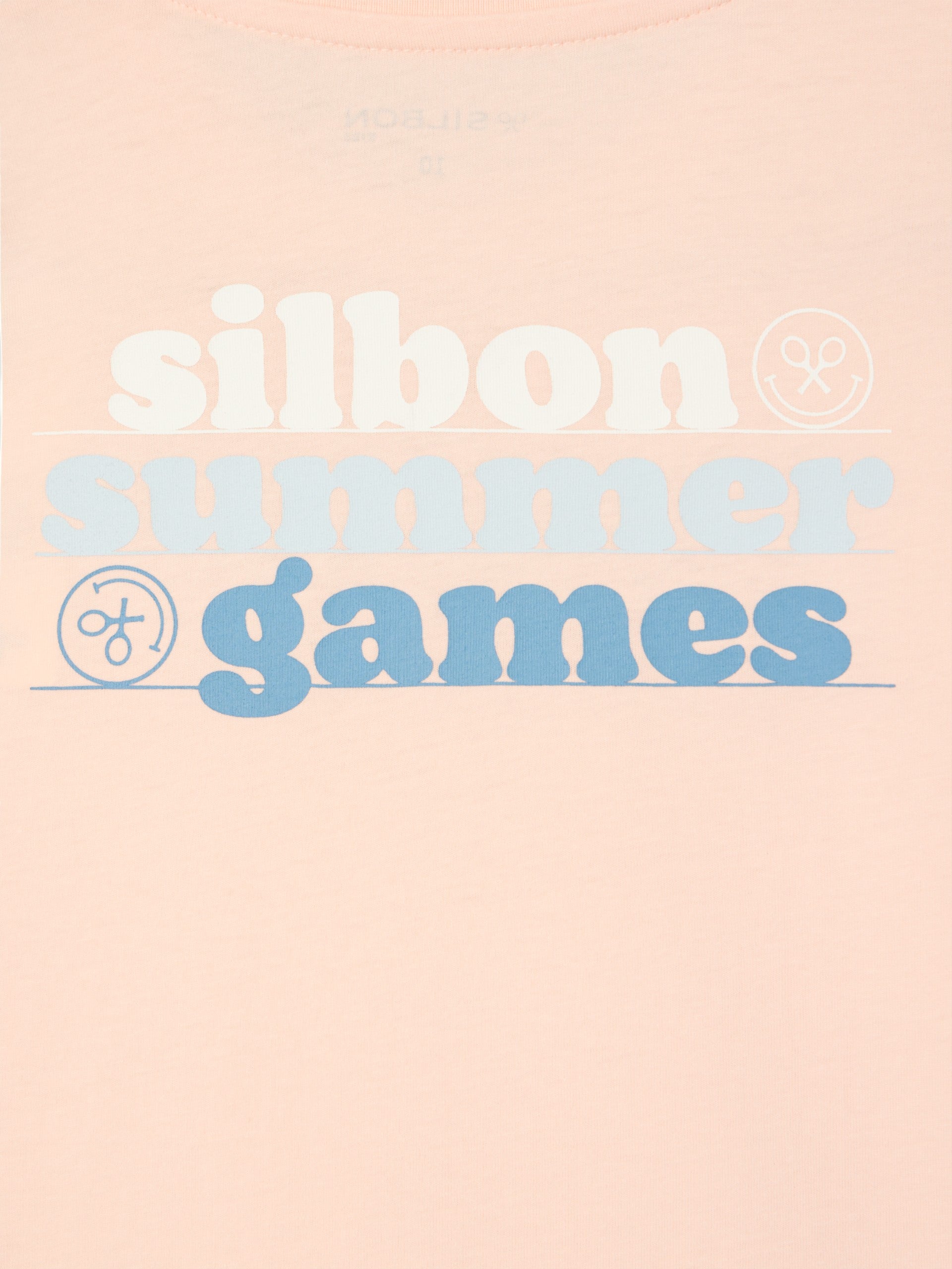 T-shirt kids summer games coral