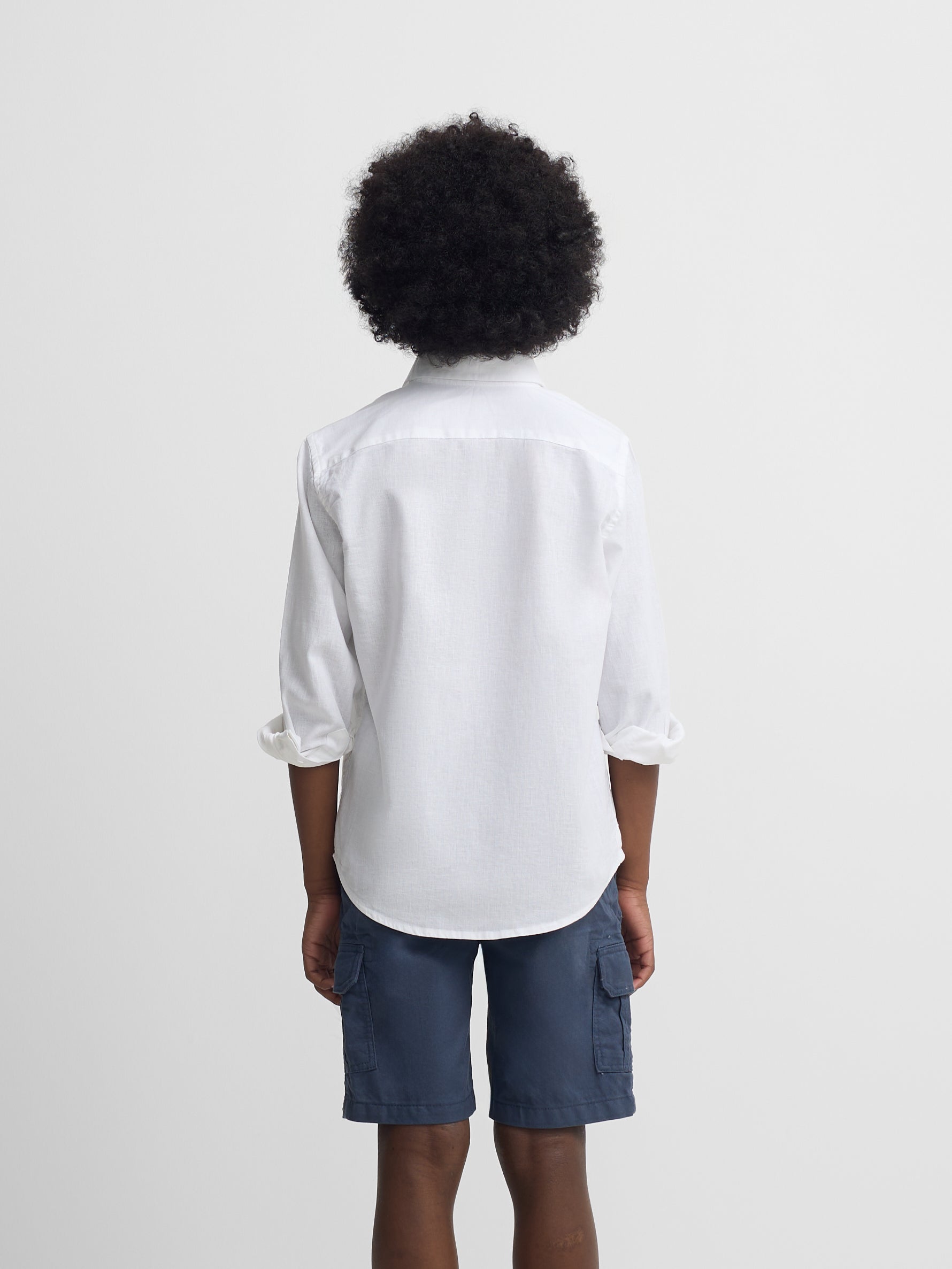 White linen kids' sport shirt