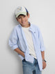 Camisa sport kids rayas oxford azul