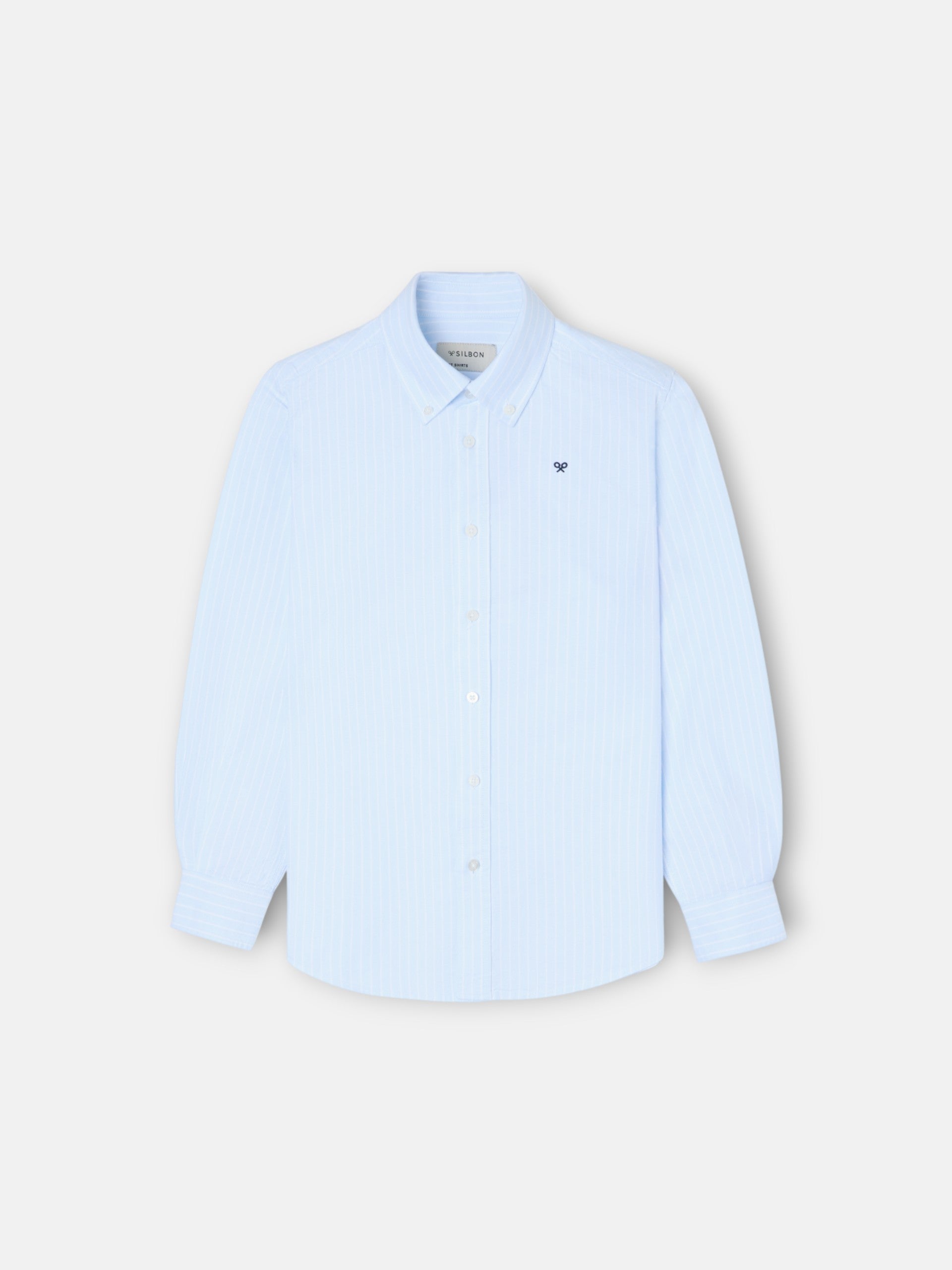Camisa sport kids rayas anchas celeste