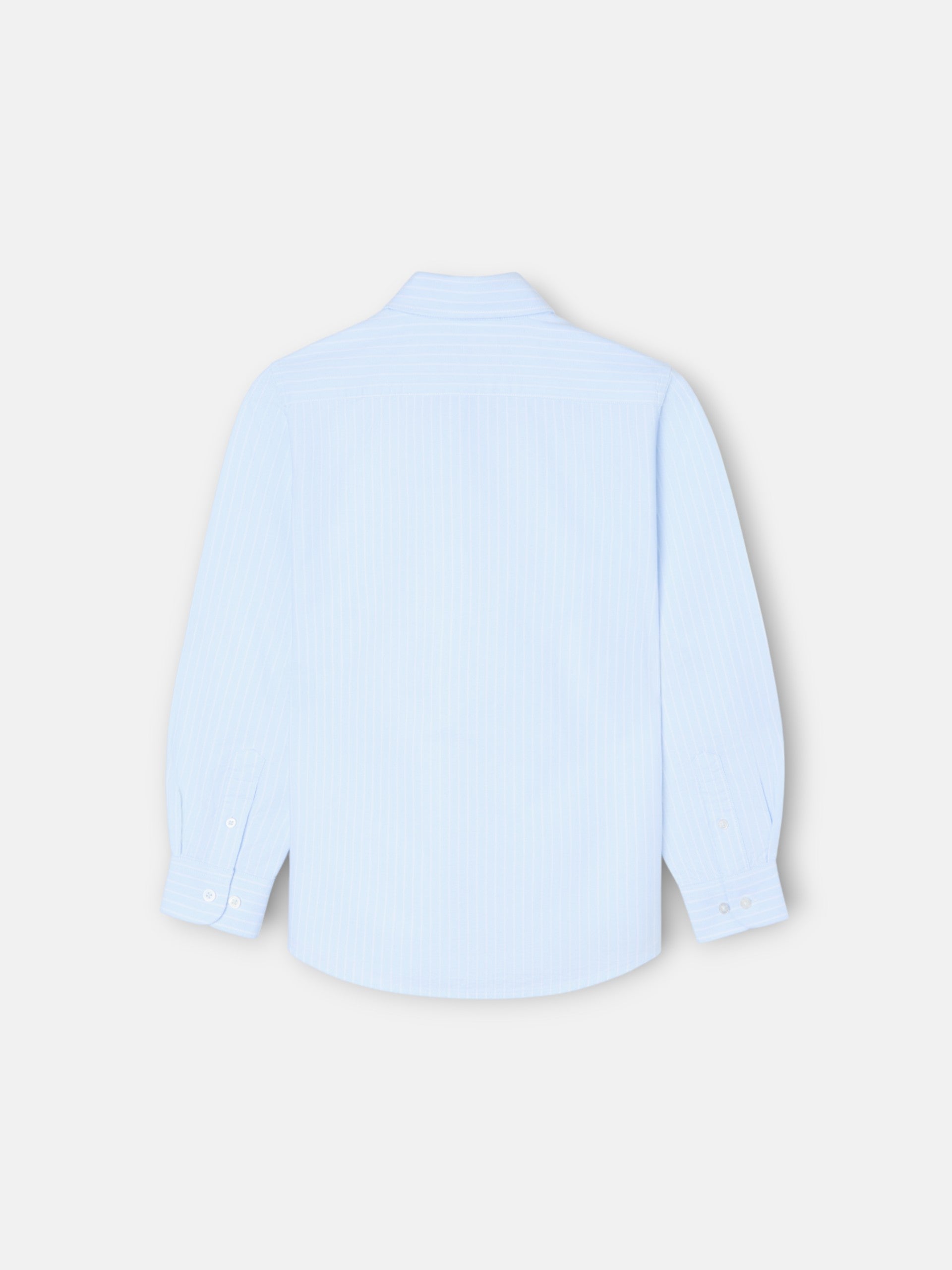 Camisa sport kids rayas anchas celeste