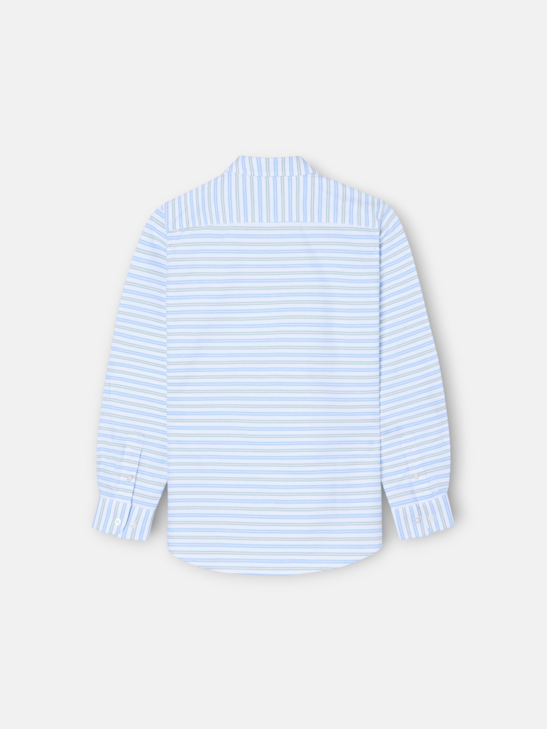 Polera sport kids oxford raya verde azul