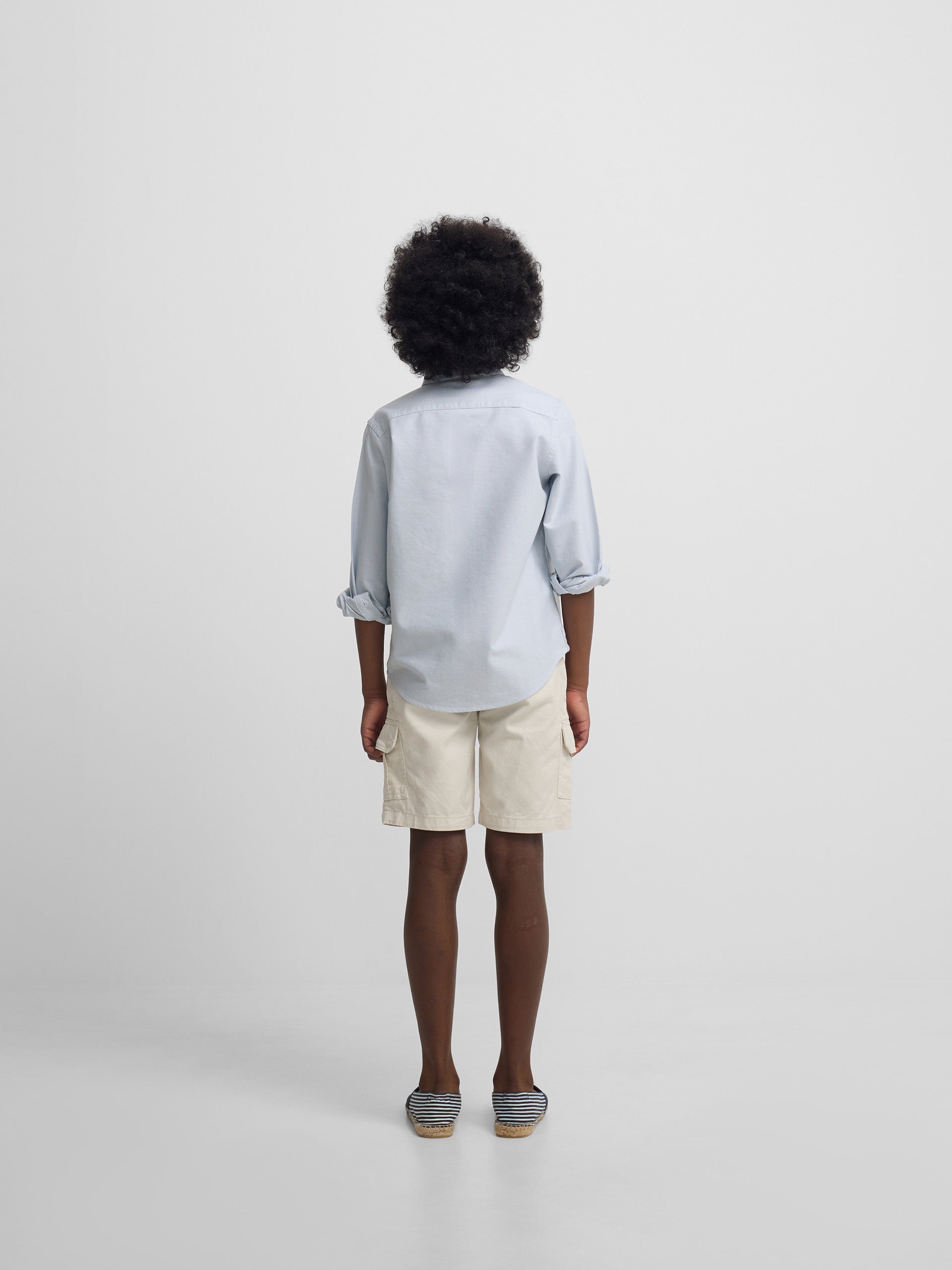 Camisa sport criança oxford verde