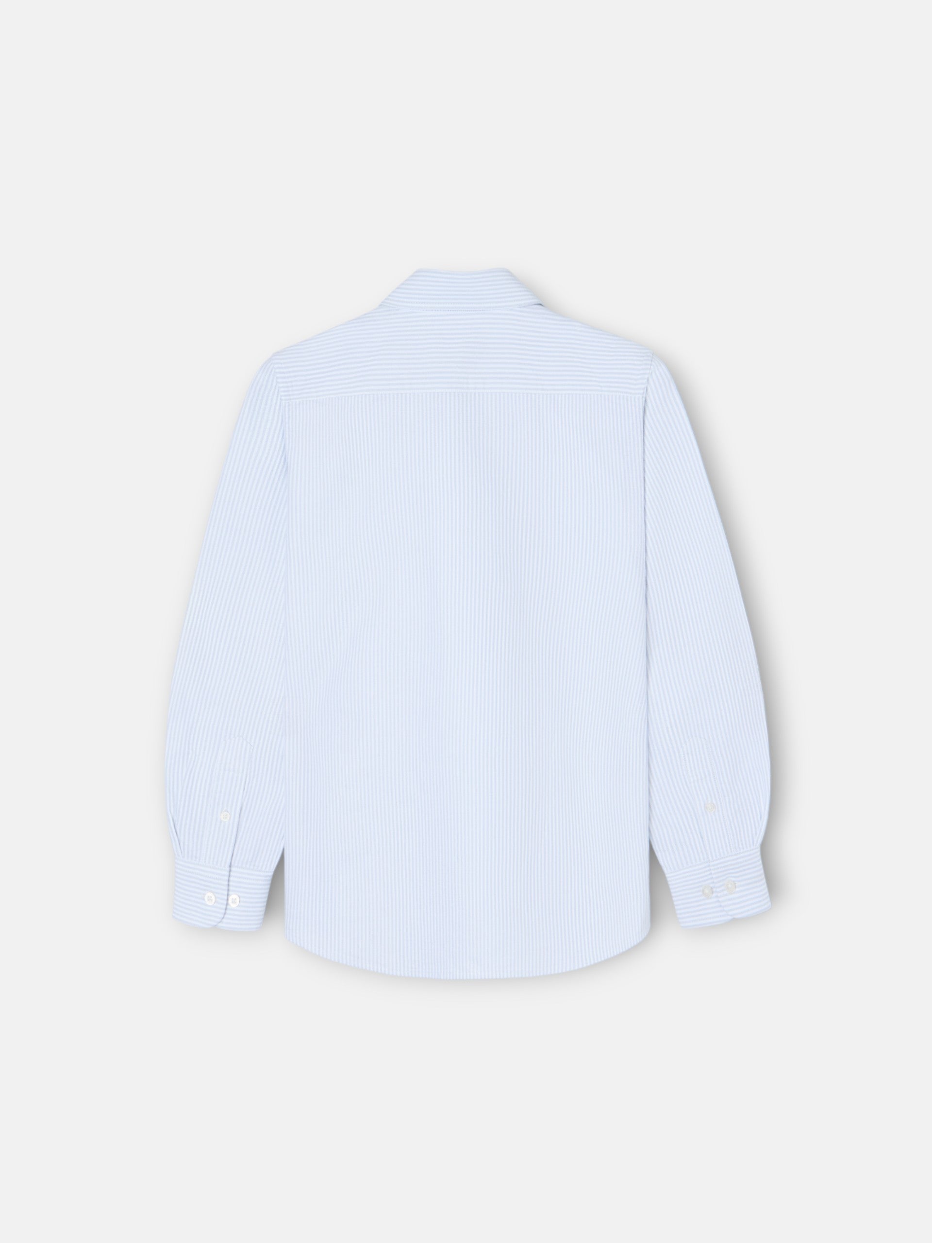 Camisa desportiva criança riscas oxford verde