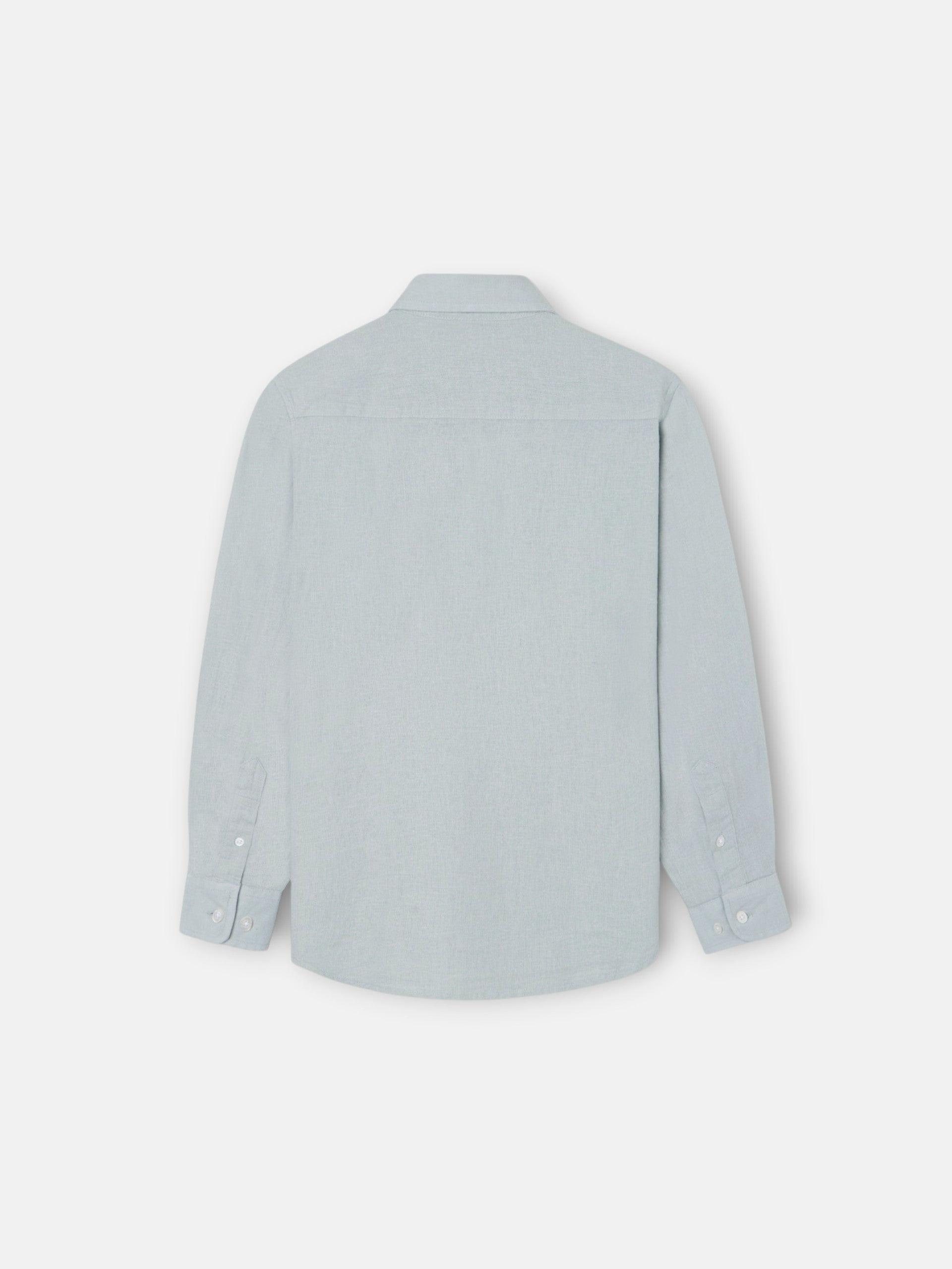 Green linen sport shirt for kids