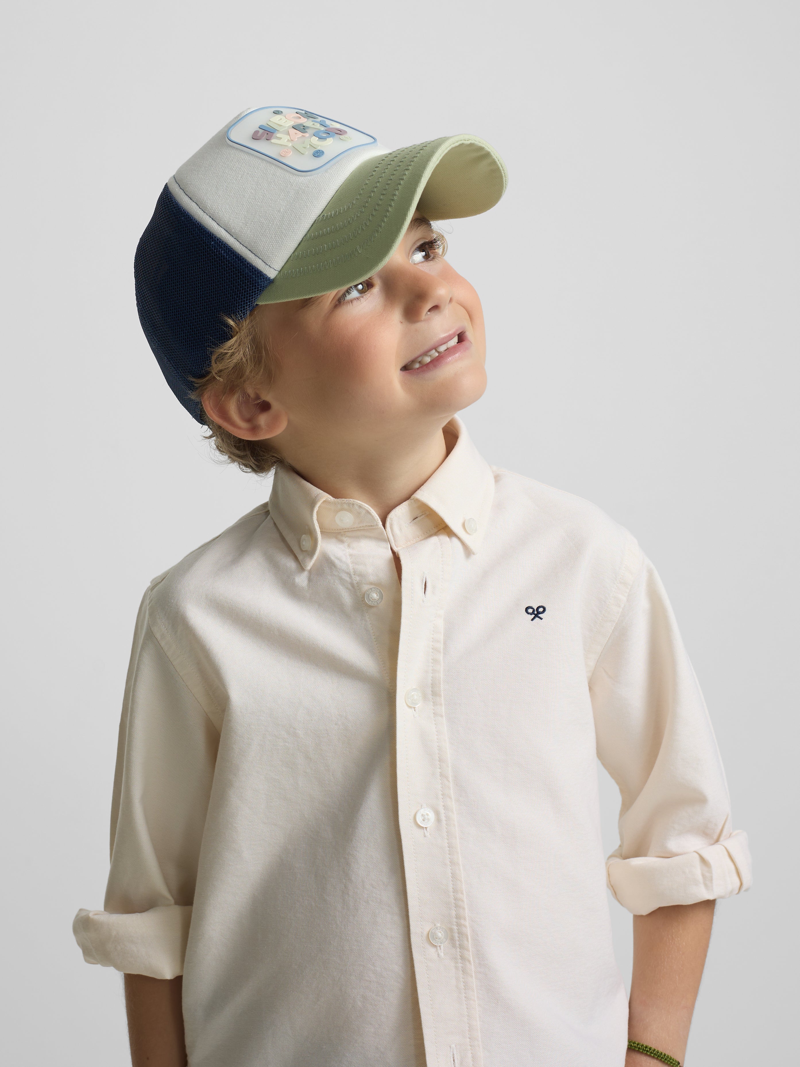 Camisa sport kids oxford amarillo