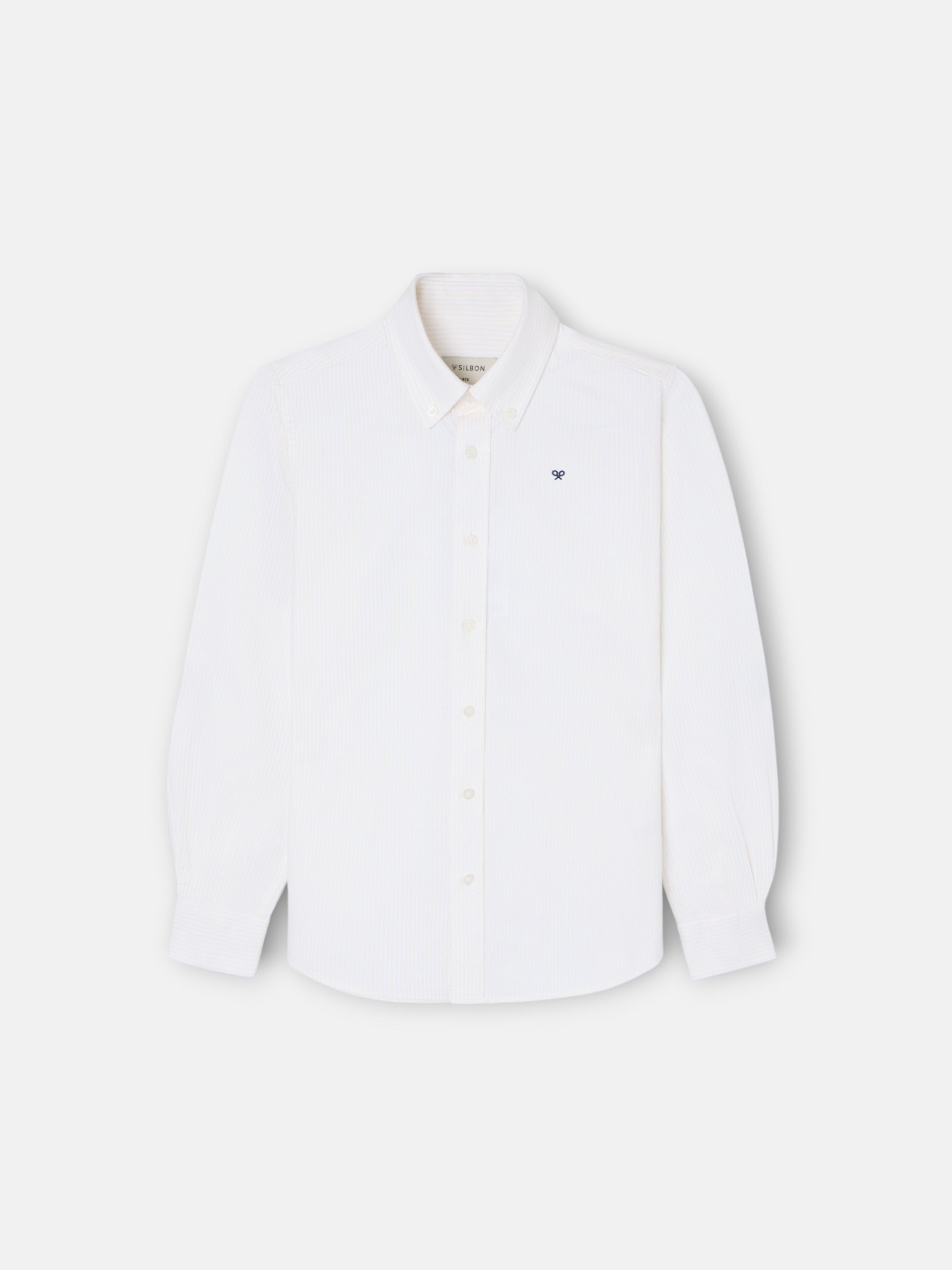 Camisa sport kids rayas oxford amarillo