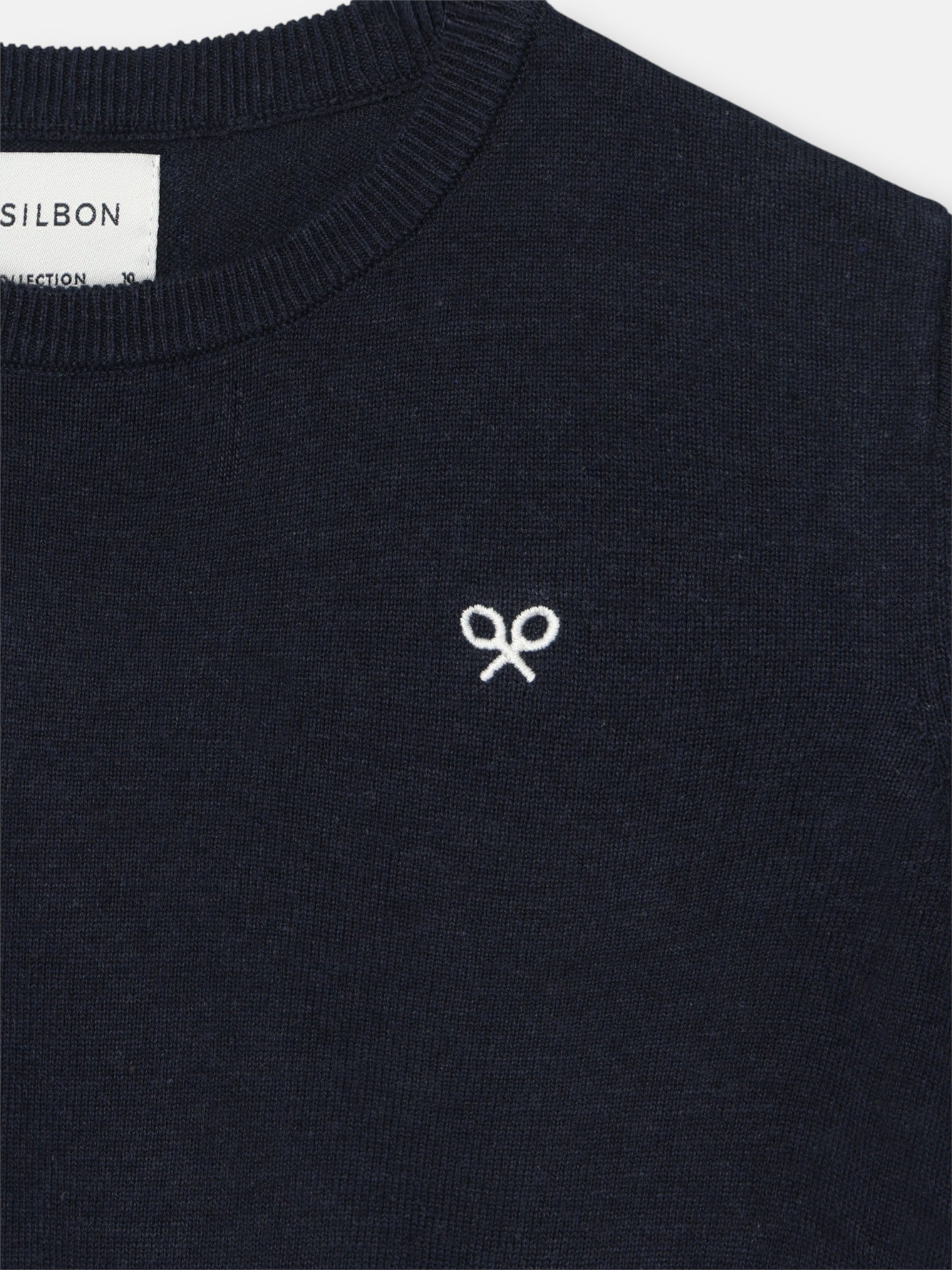 Pull en maille bleu marine pour enfants
