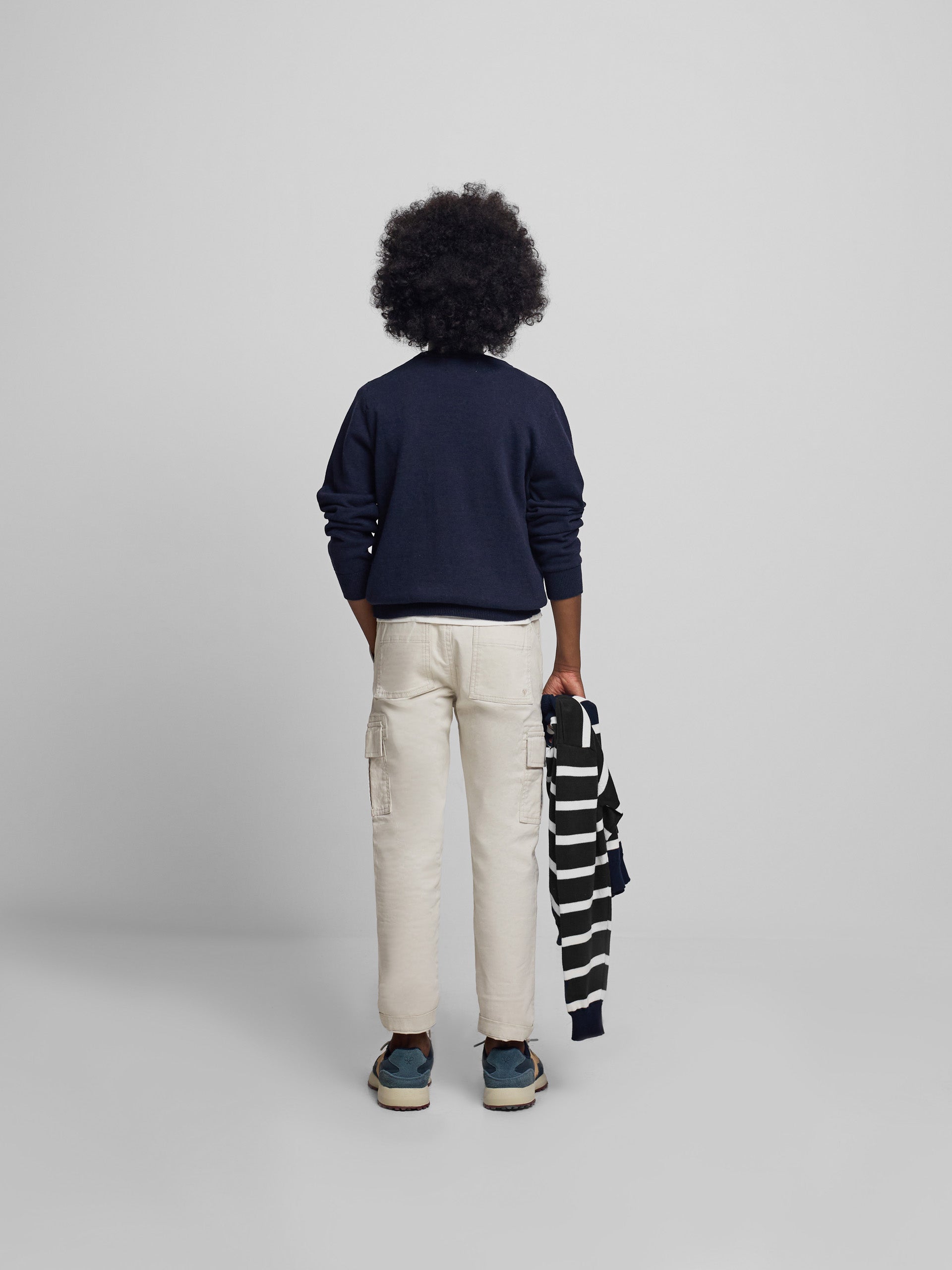 Pull en maille bleu marine pour enfants