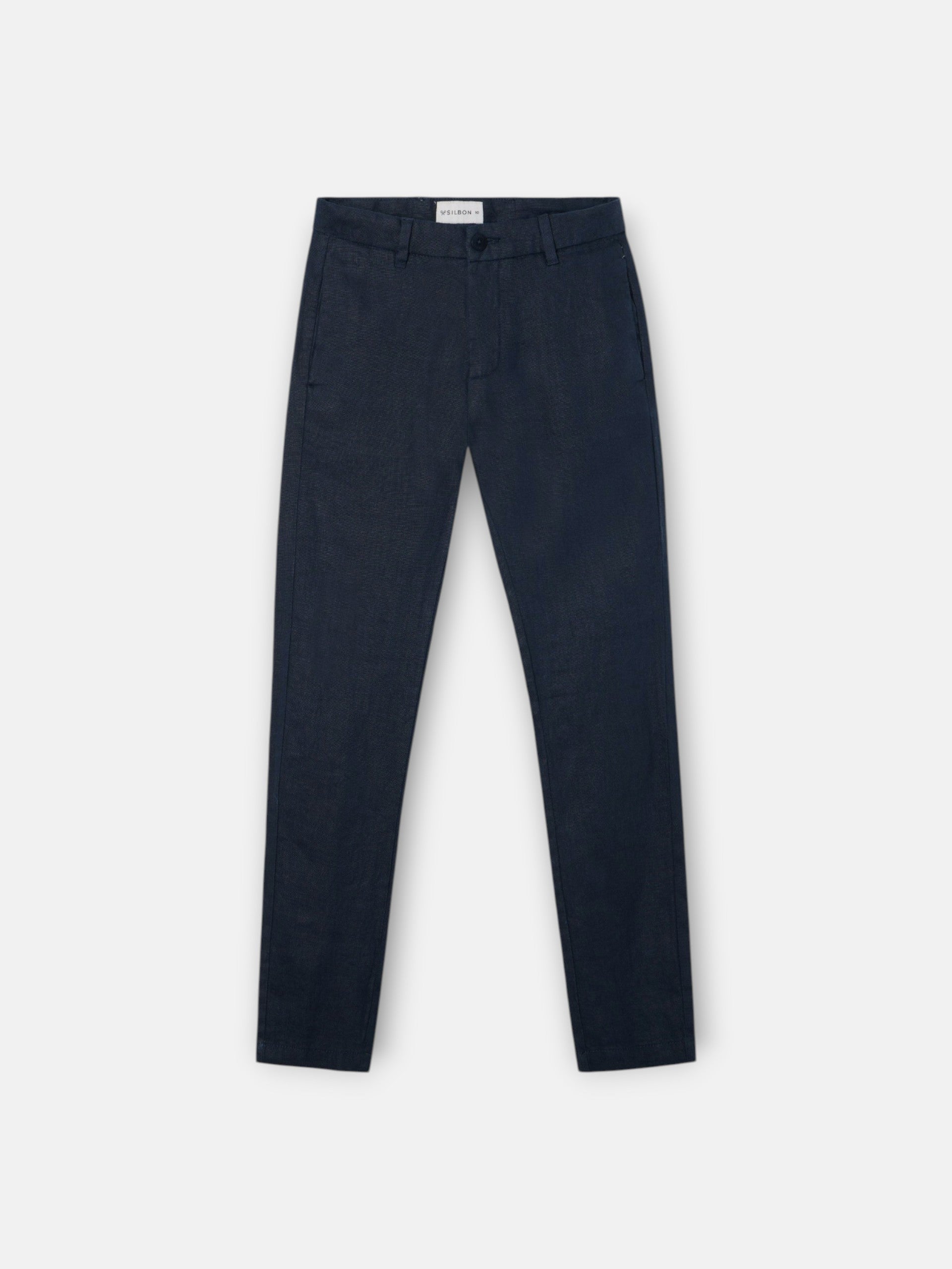 Pantalon de sport enfant en lin bleu marine