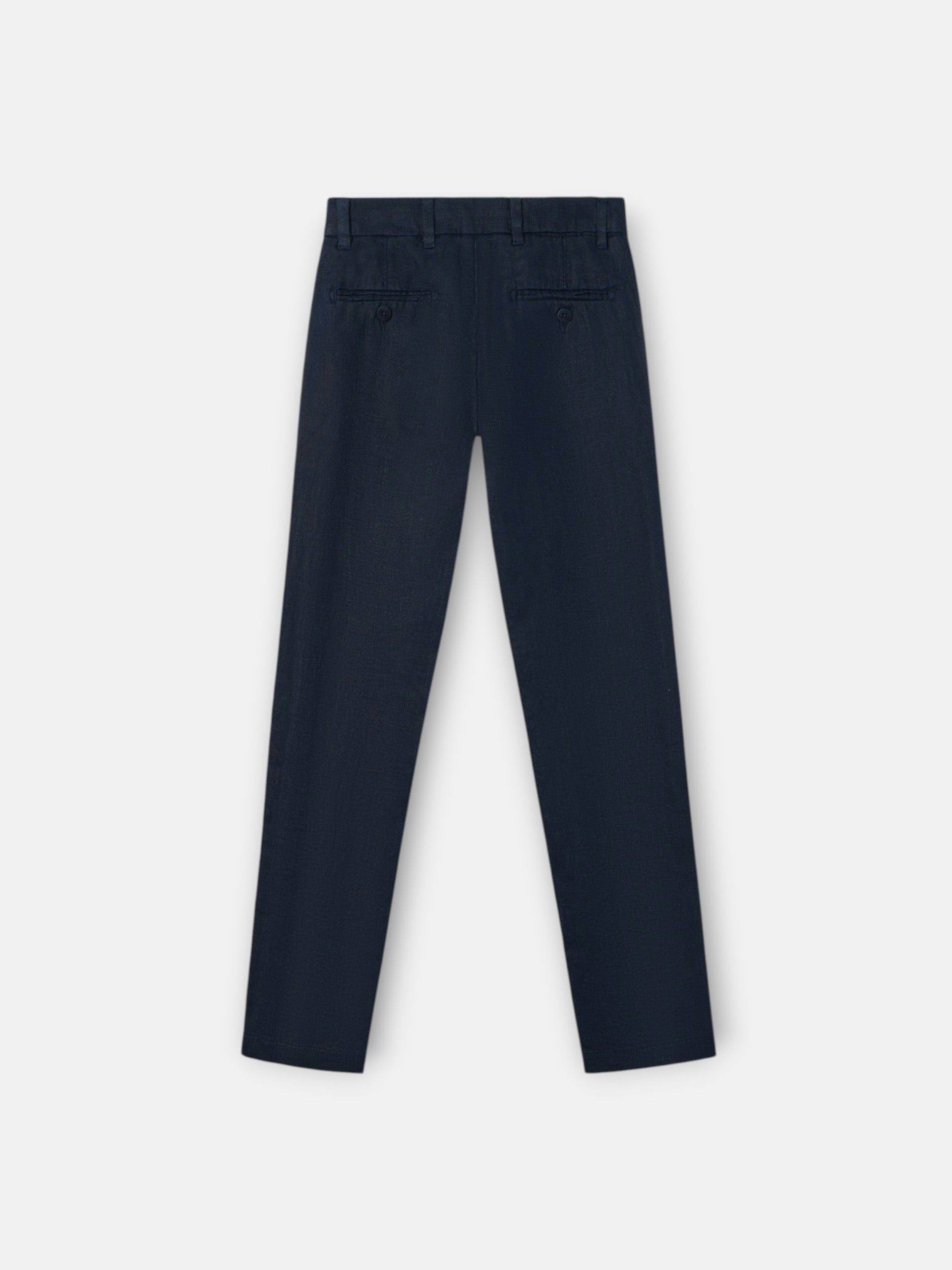 Pantalon de sport enfant en lin bleu marine