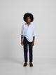 Pantalon de sport enfant en lin bleu marine