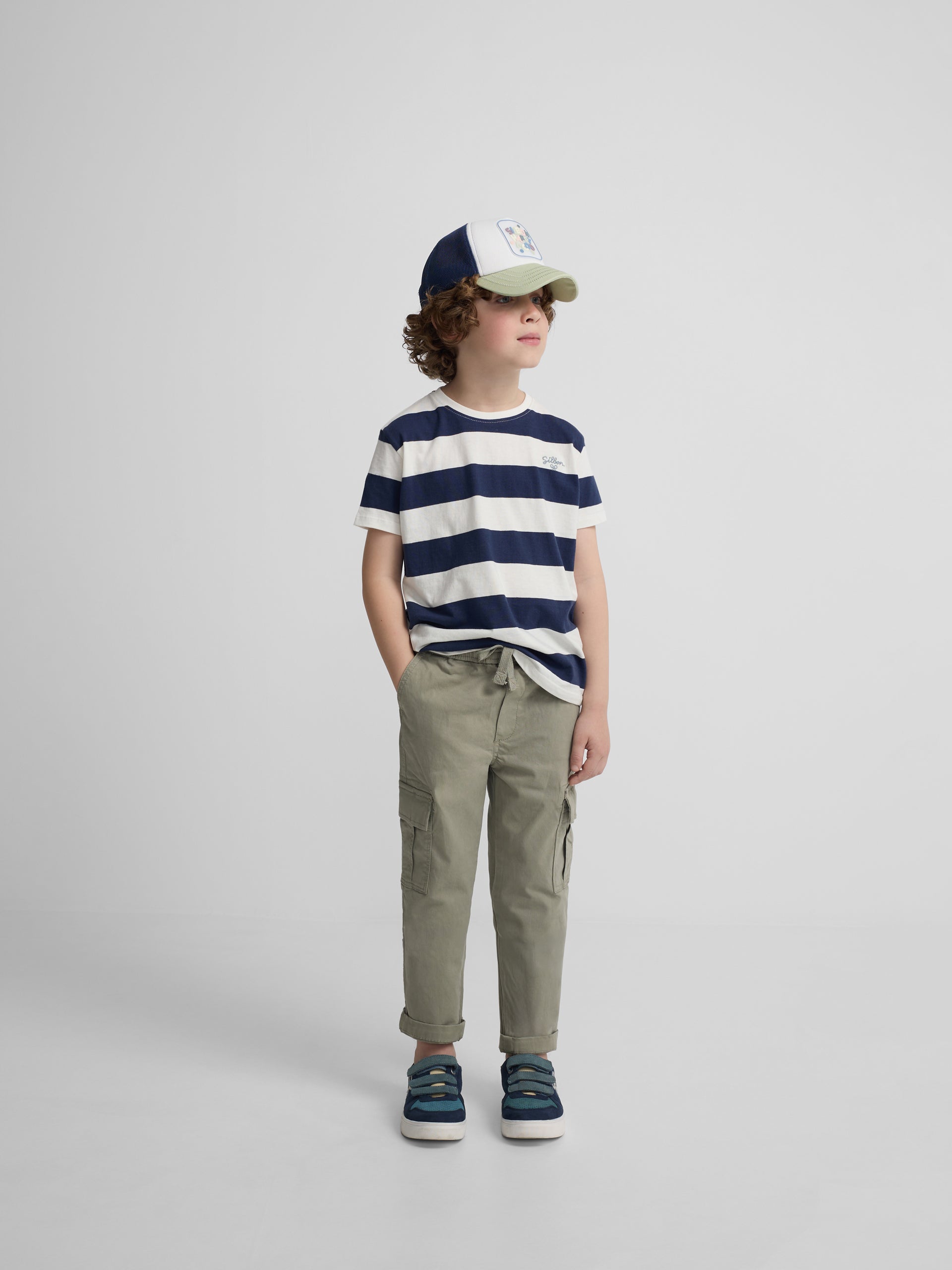 Pantalon cargo sport vert pour enfants