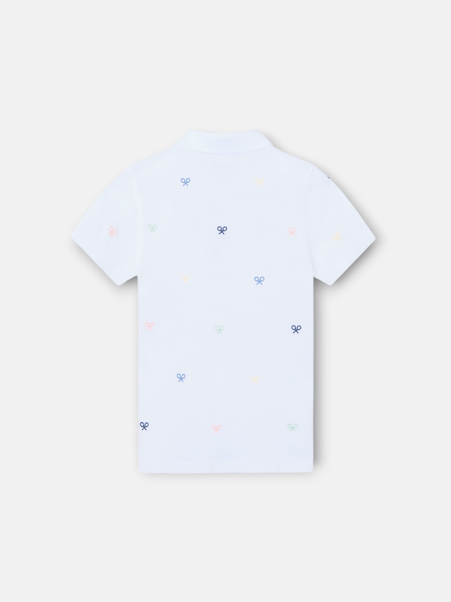 Polo infantil multiraquete cores branco
