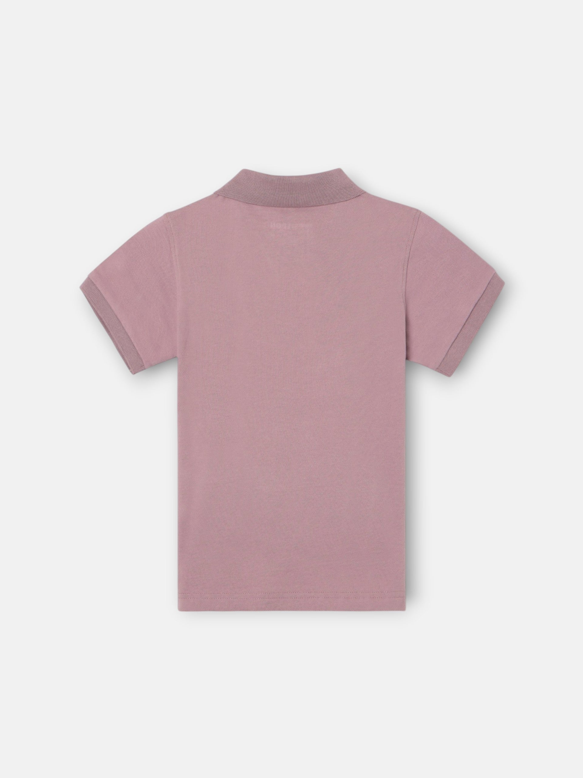 Polo enfant uni logo bouclé bordeaux