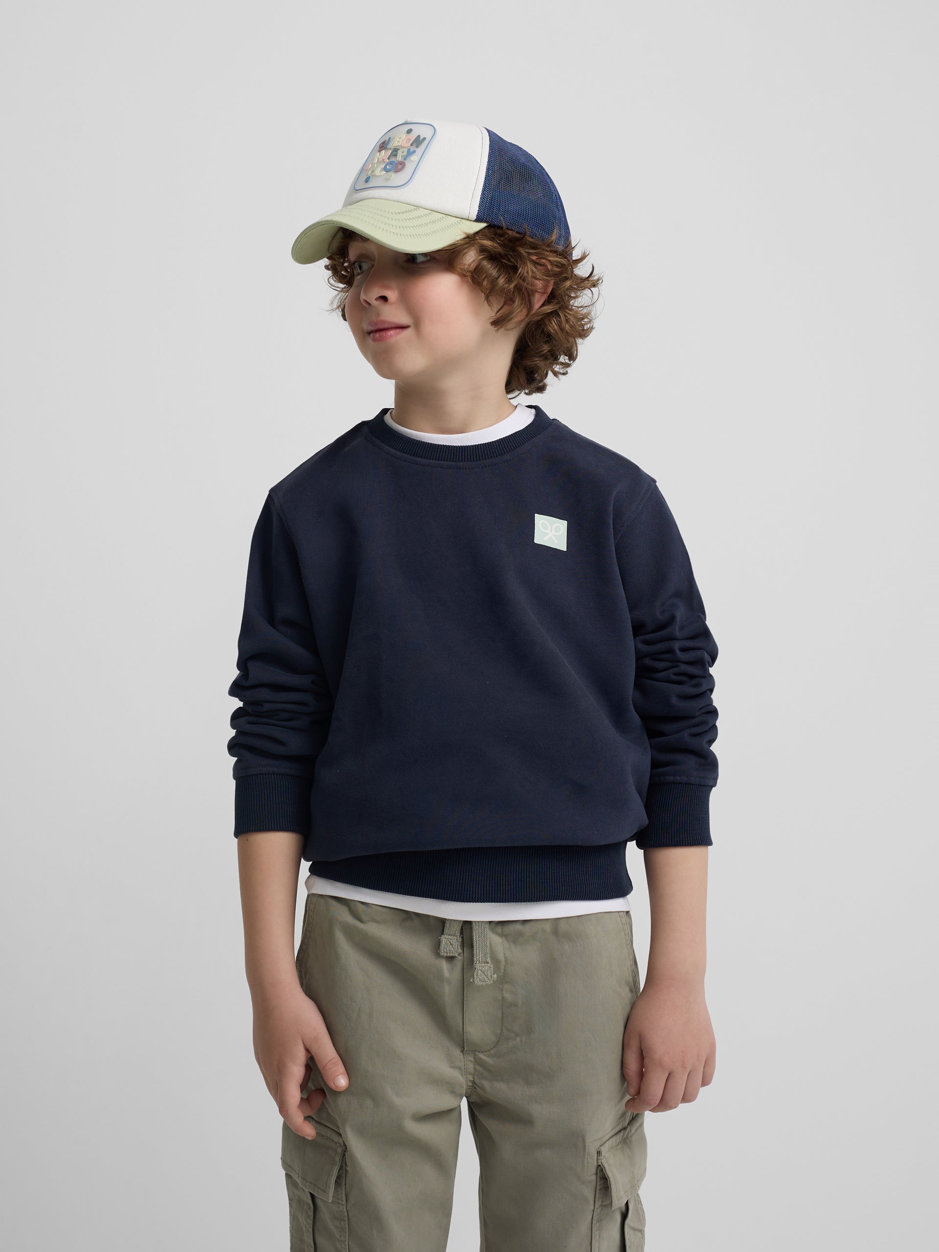 Sweat-shirt enfant sand and surf bleu marine