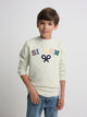 Sweat-shirt enfant Silbon raquette demi multicolore vert