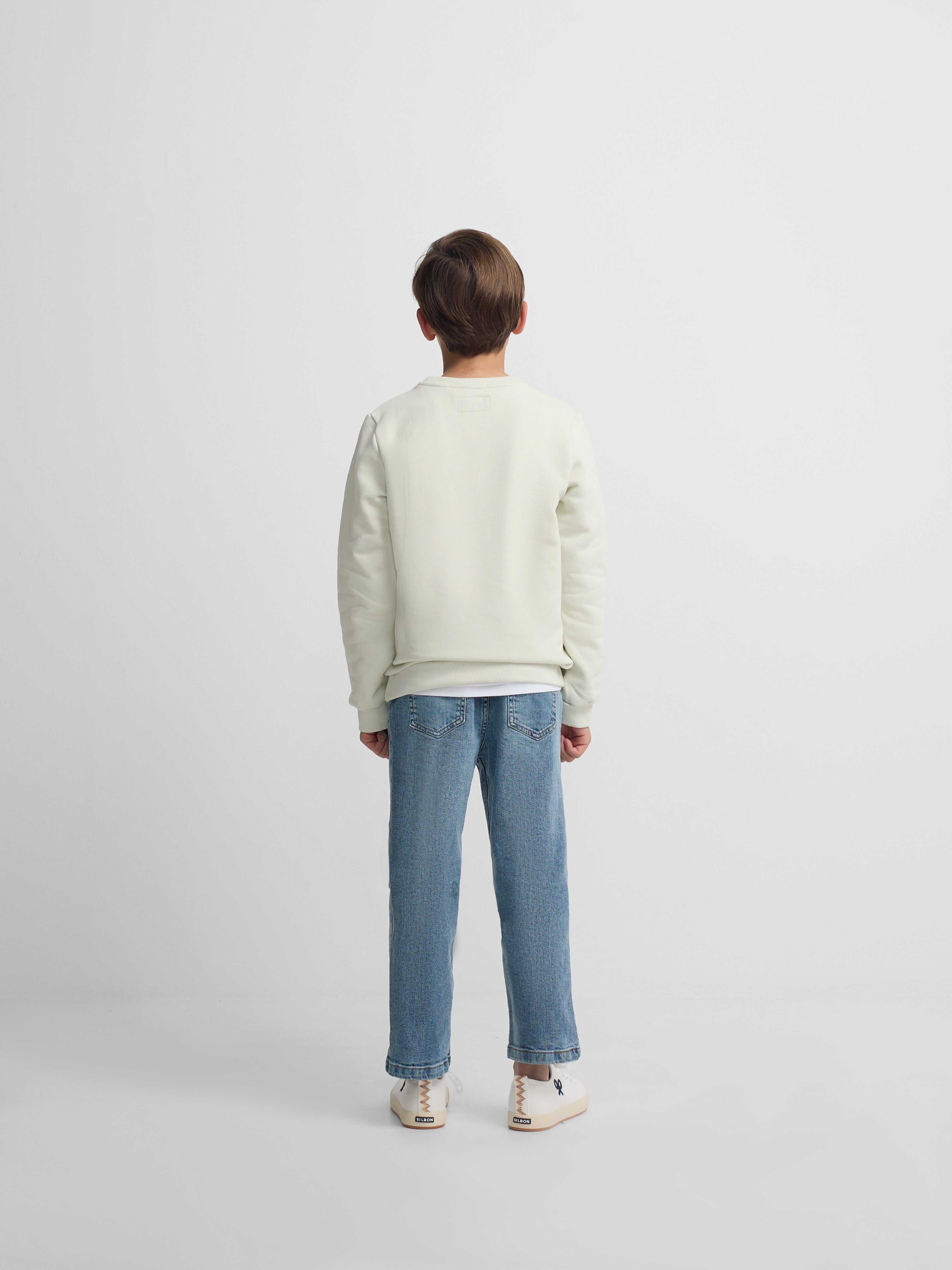 Sweat-shirt enfant Silbon raquette demi multicolore vert