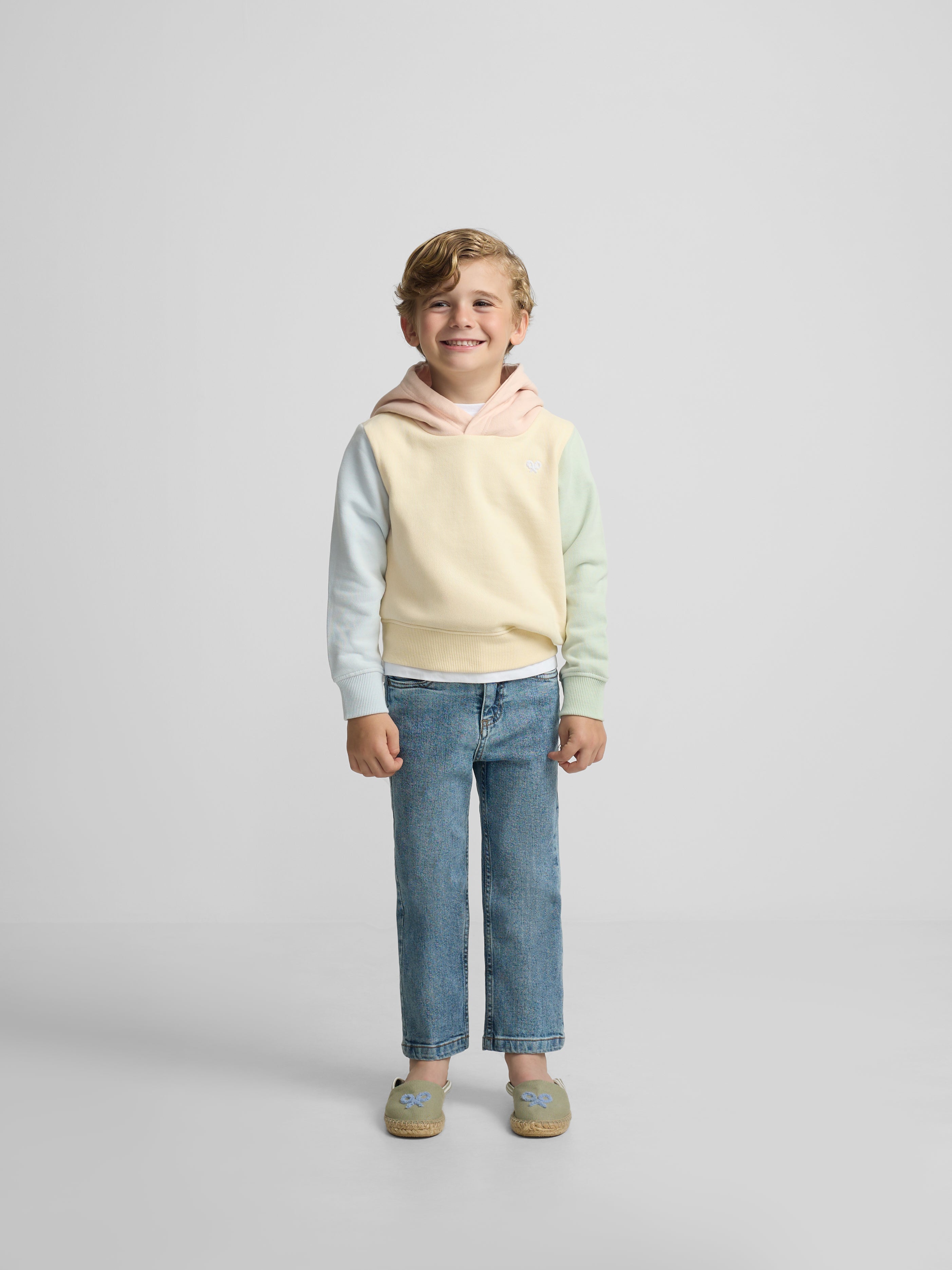 Kids multicolor hoodie yellow