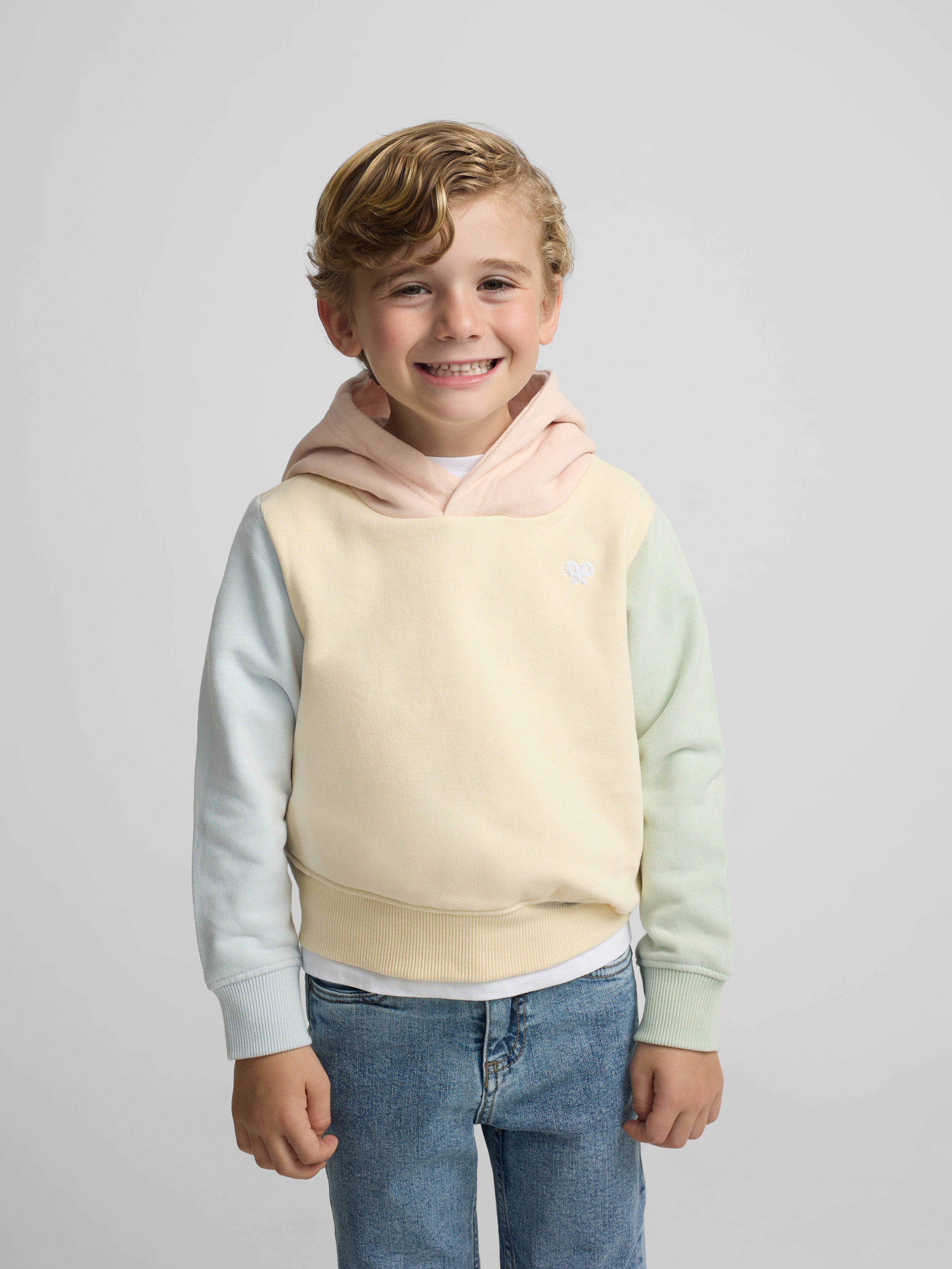 Kids multicolor hoodie yellow