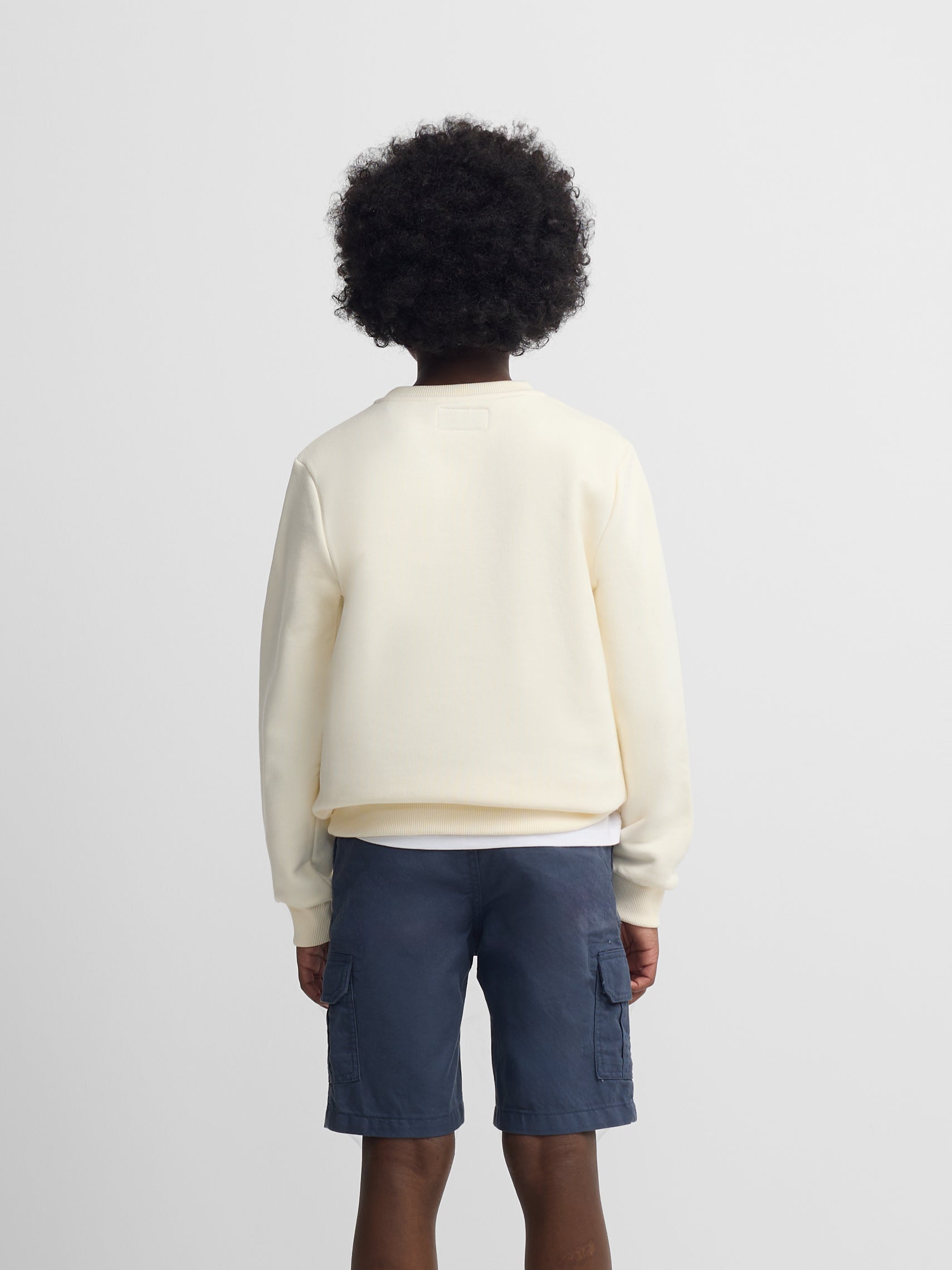 Sudadera kids Silbon raqueta media multicolor crema