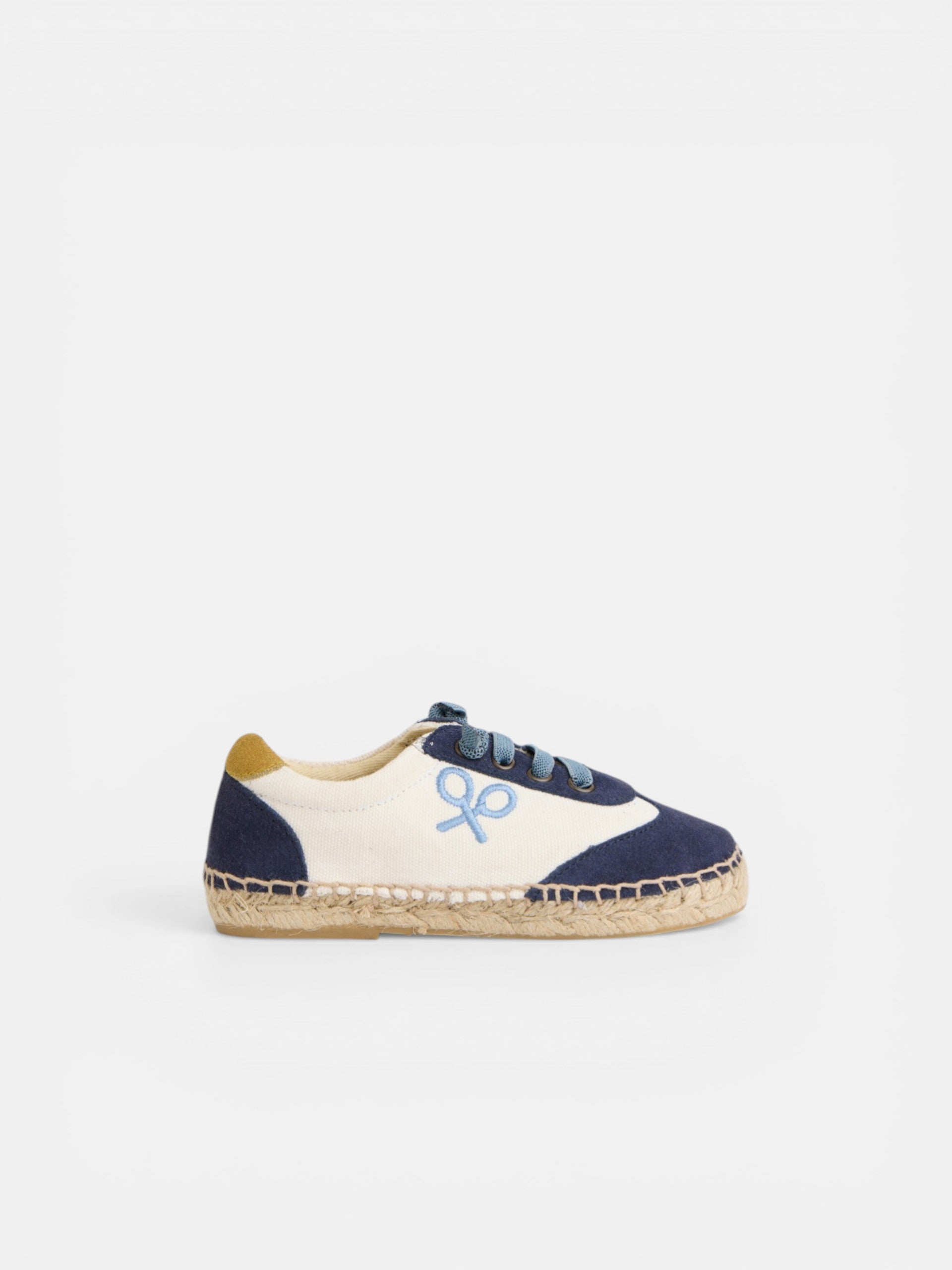 Espadrille enfant semelle raphia bleu marine